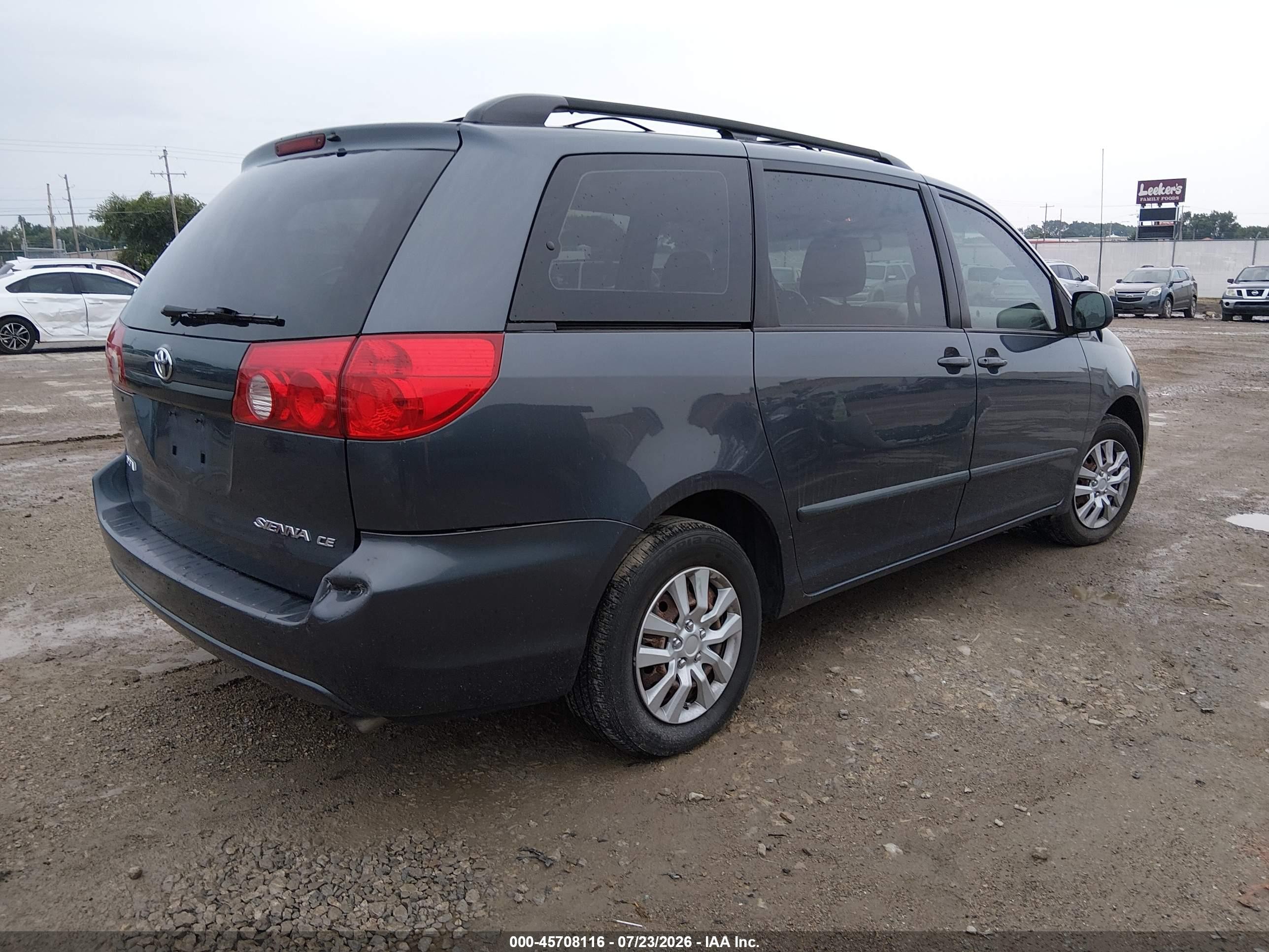 2009 Toyota Sienna Ce Blue vin: 5TDZK23CX9S234675