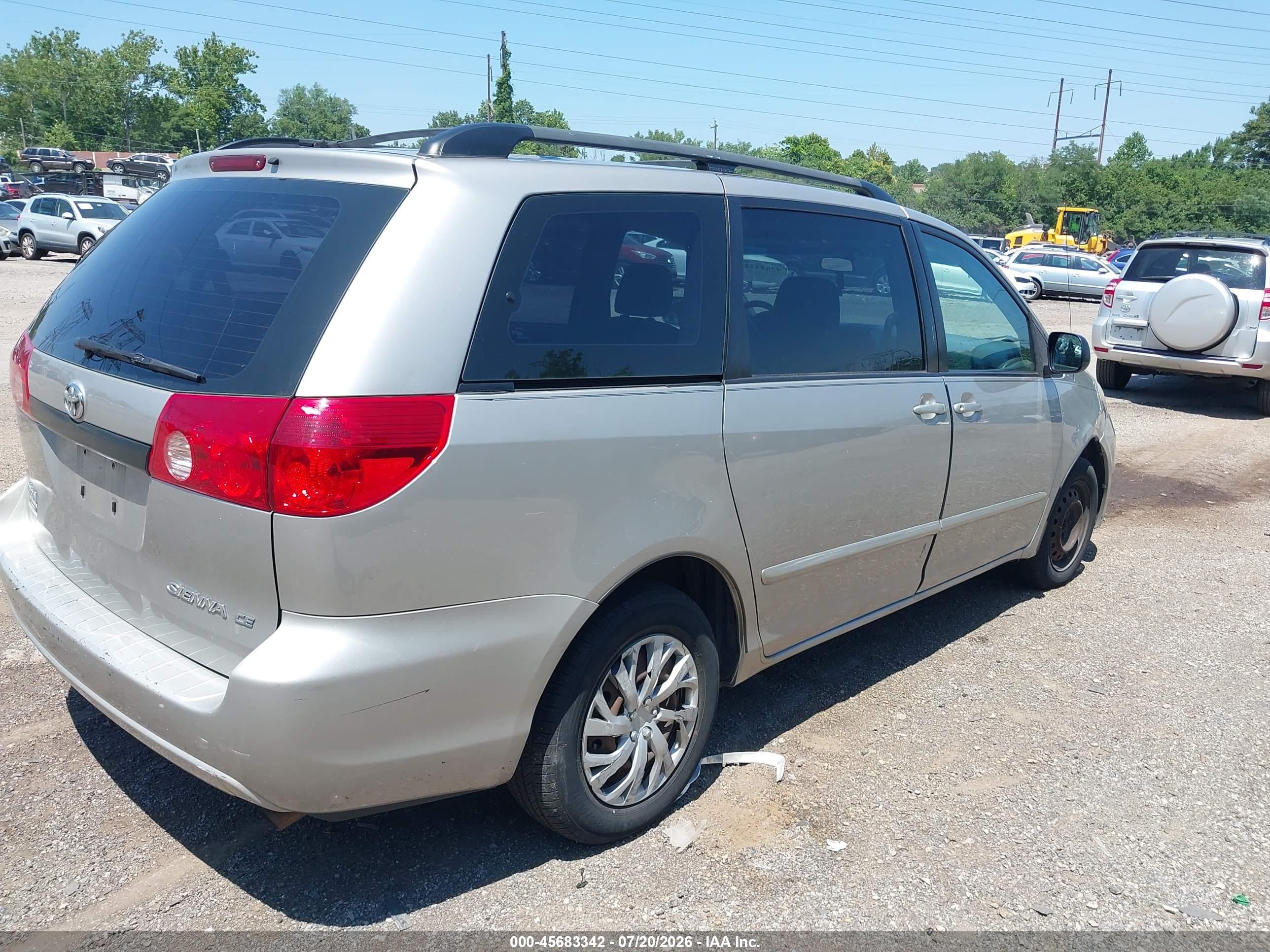 2009 Toyota Sienna Ce Gold vin: 5TDZK23CX9S263285