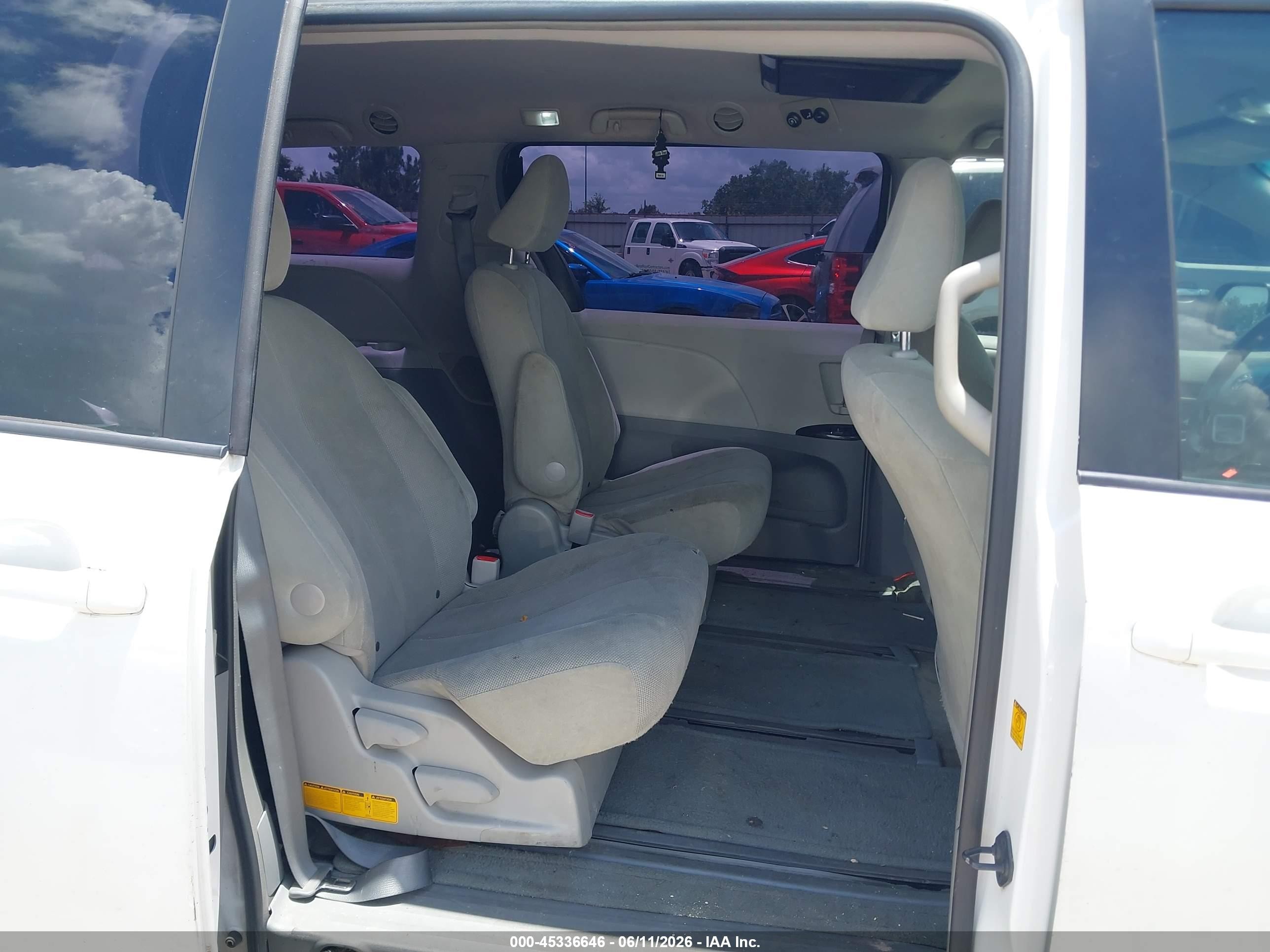 2012 Toyota Sienna Base V6 7 Passenger White vin: 5TDZK3DC0CS194313
