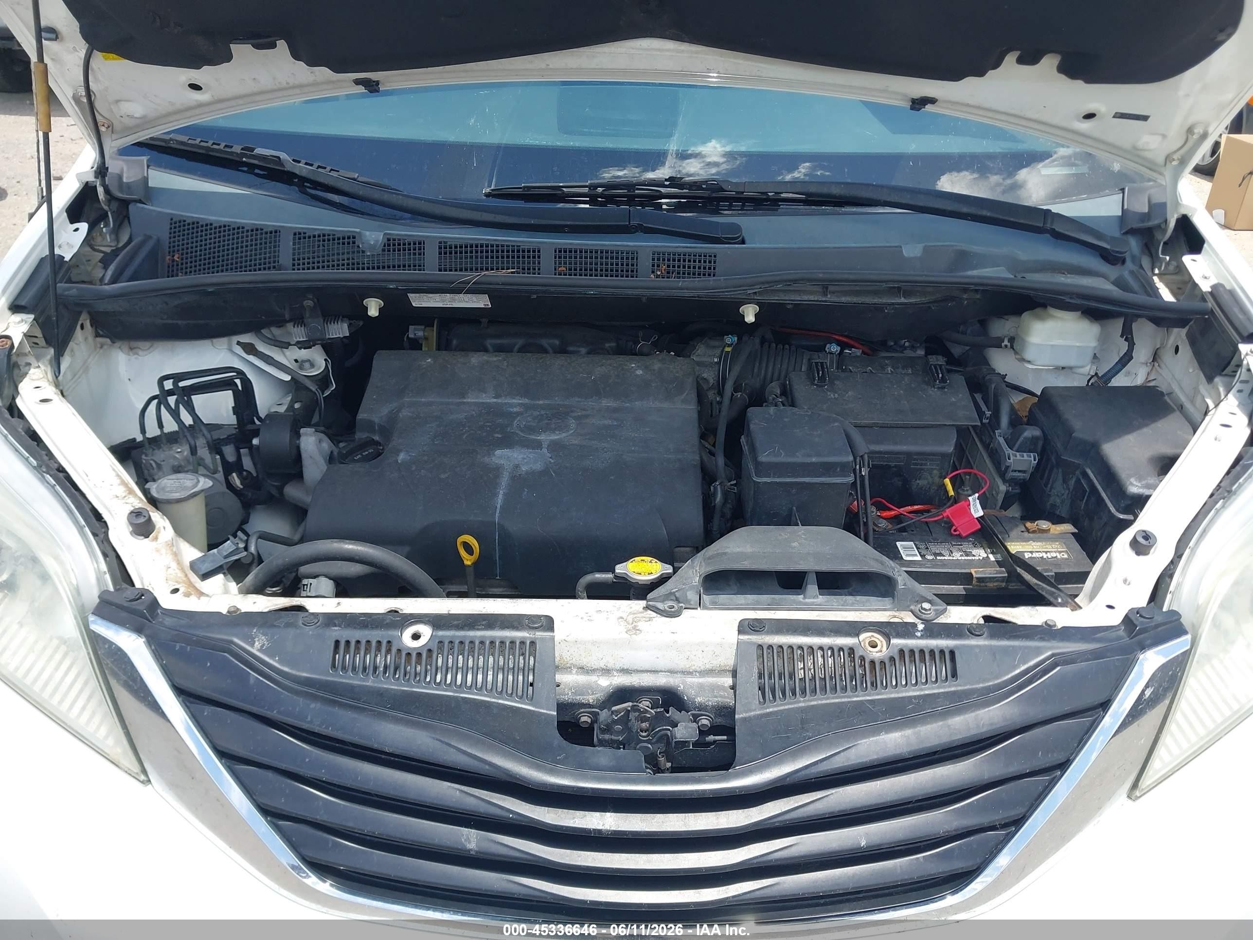 2012 Toyota Sienna Base V6 7 Passenger White vin: 5TDZK3DC0CS194313