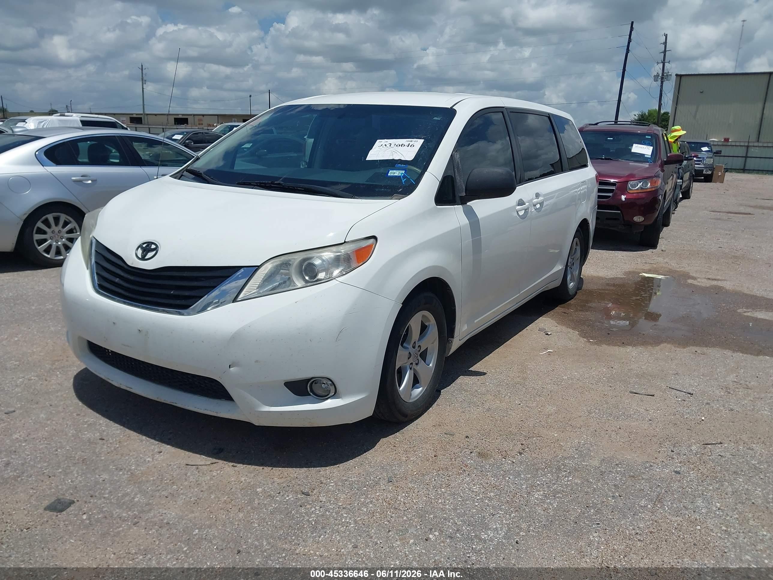 2012 Toyota Sienna Base V6 7 Passenger White vin: 5TDZK3DC0CS194313