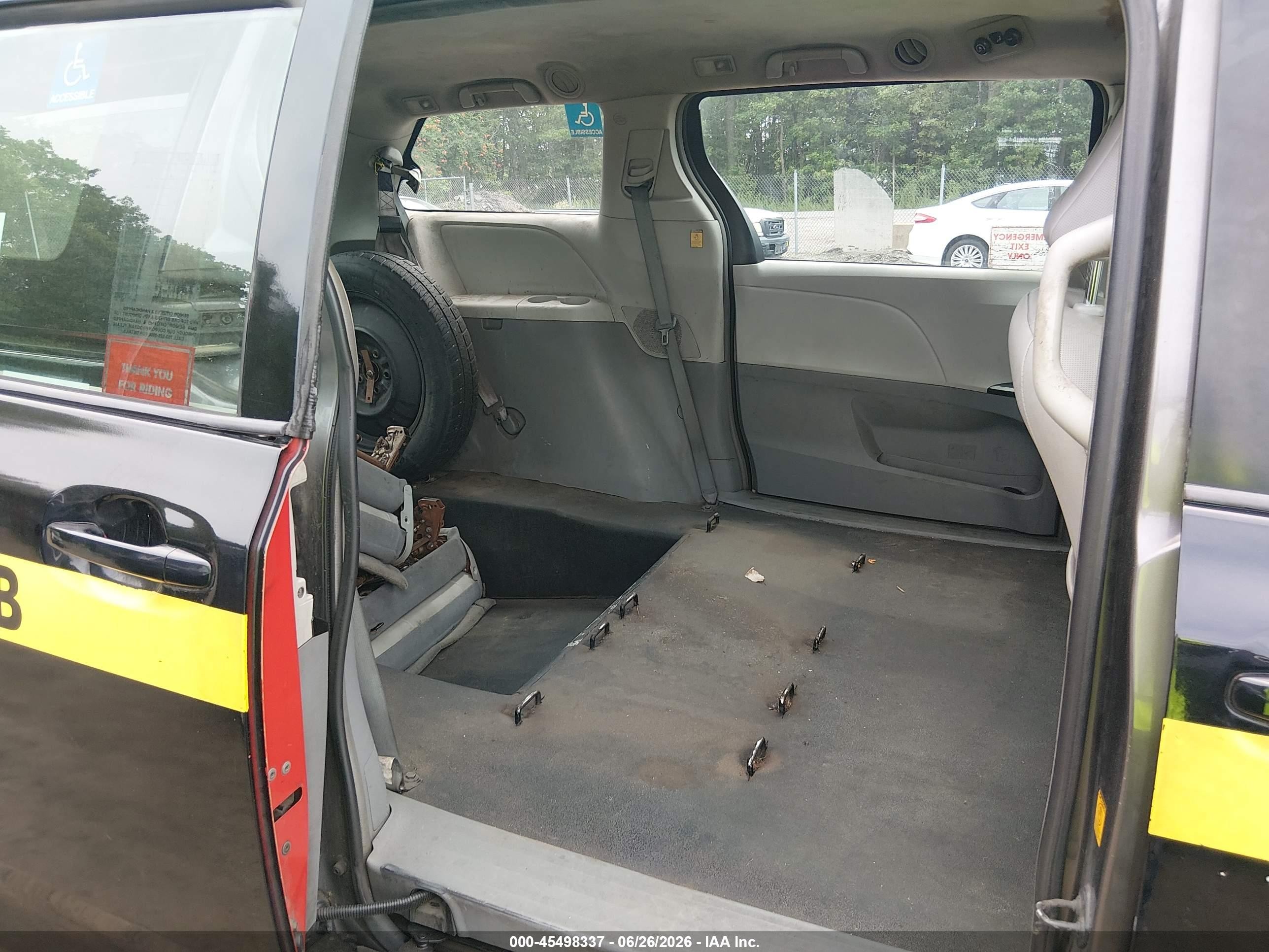 2012 Toyota Sienna Base V6 7 Passenger Black vin: 5TDZK3DC0CS273643