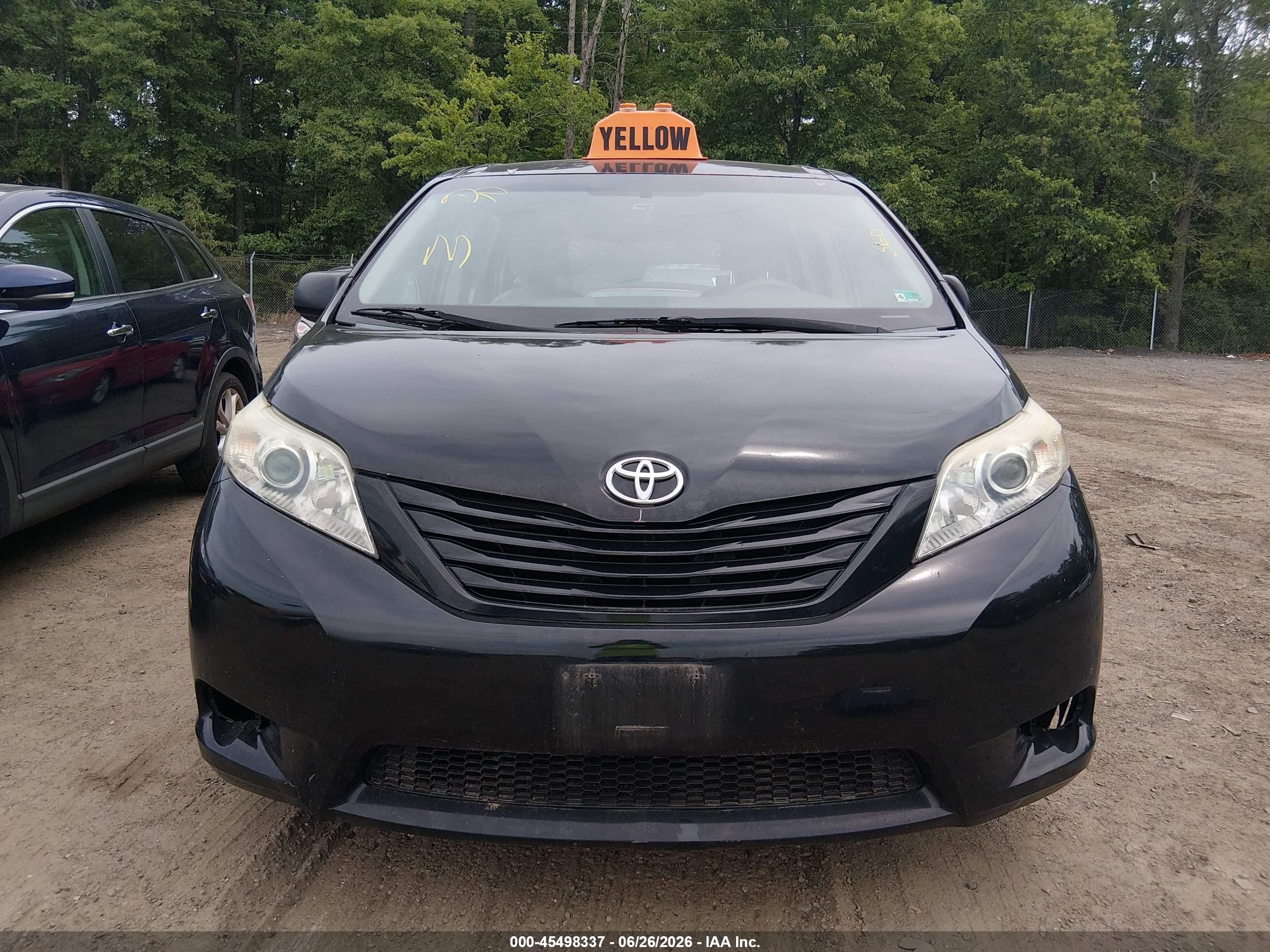2012 Toyota Sienna Base V6 7 Passenger Black vin: 5TDZK3DC0CS273643
