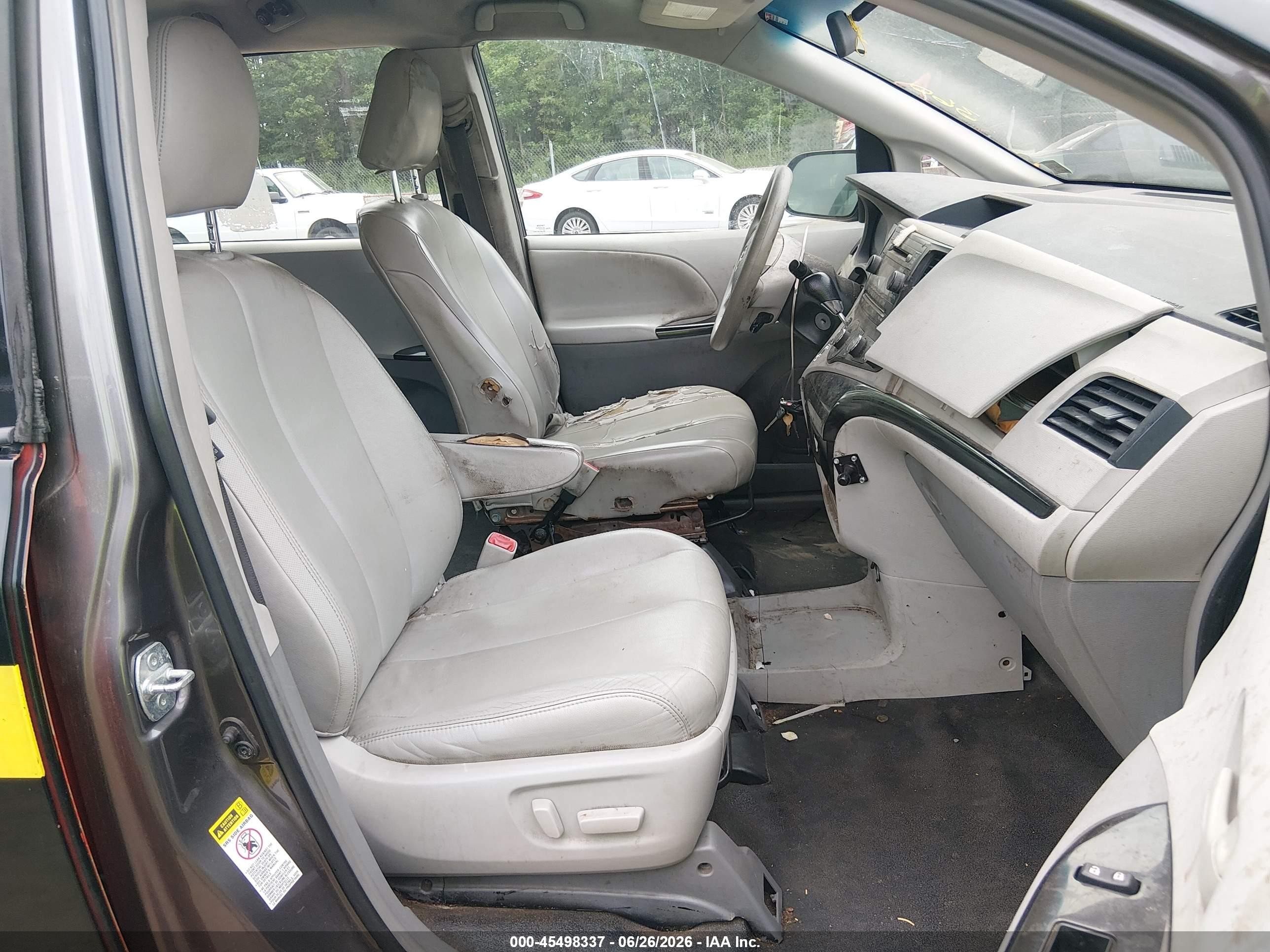 2012 Toyota Sienna Base V6 7 Passenger Black vin: 5TDZK3DC0CS273643