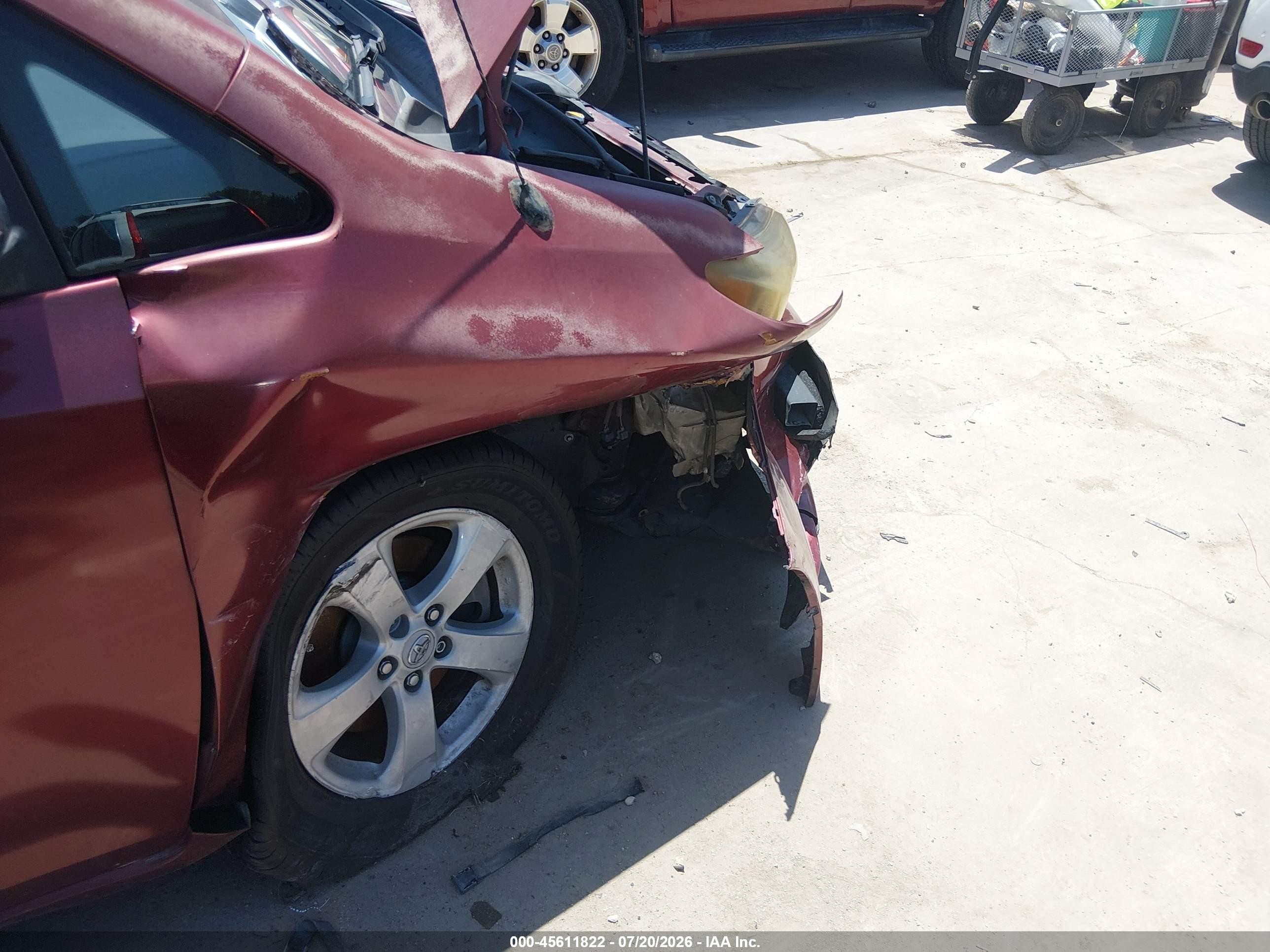 2013 Toyota Sienna L V6 7 Passenger Burgundy vin: 5TDZK3DC0DS280271