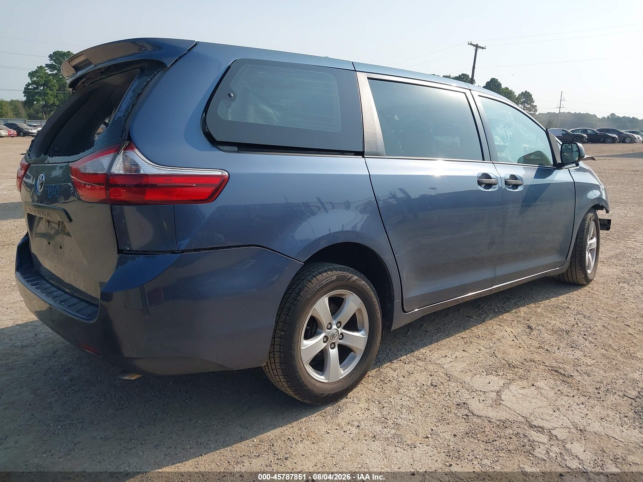 2015 Toyota Sienna L 7 Passenger Blue vin: 5TDZK3DC0FS651240
