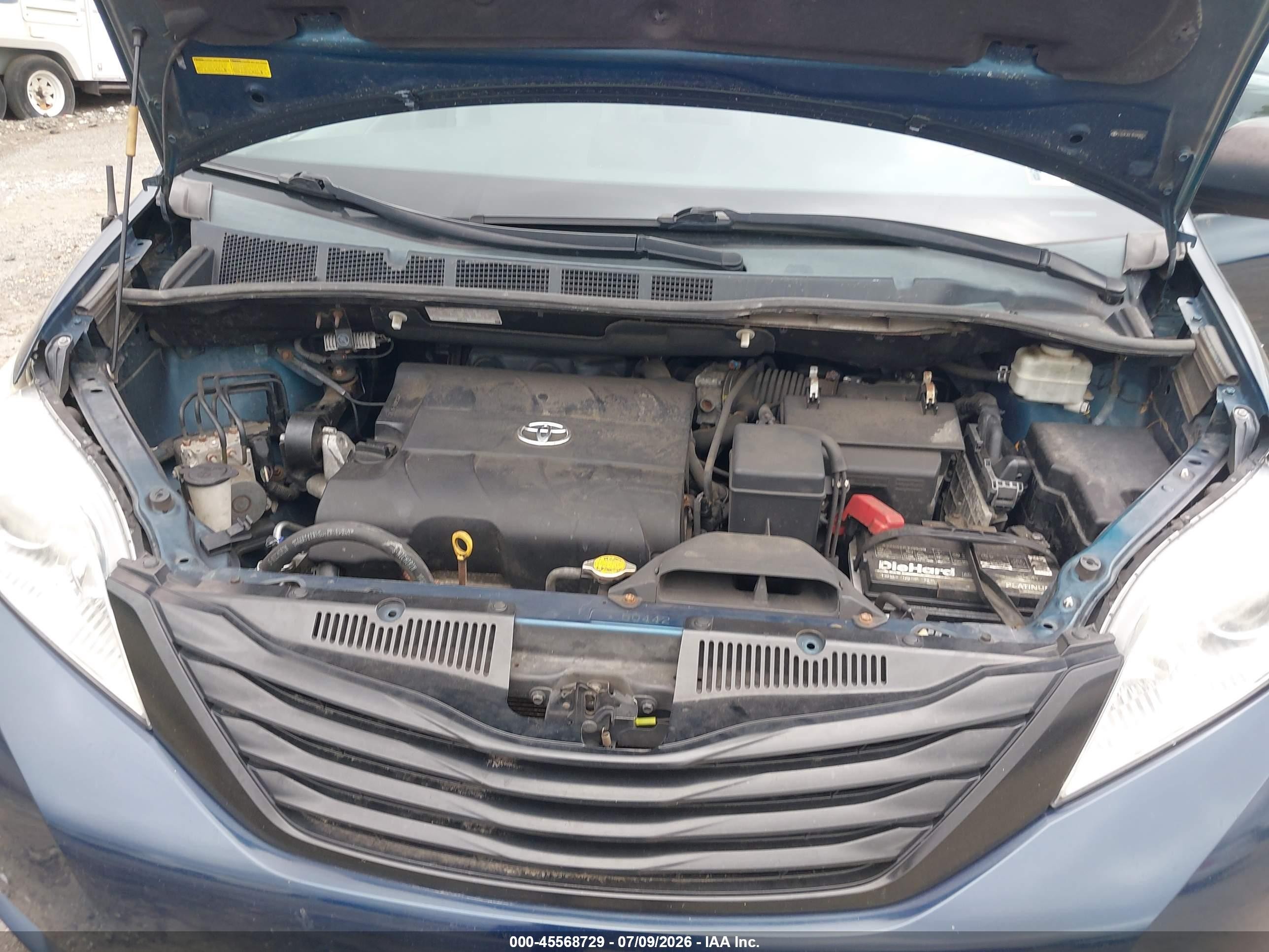 2011 Toyota Sienna Base V6 Dark Blue vin: 5TDZK3DC1BS068055