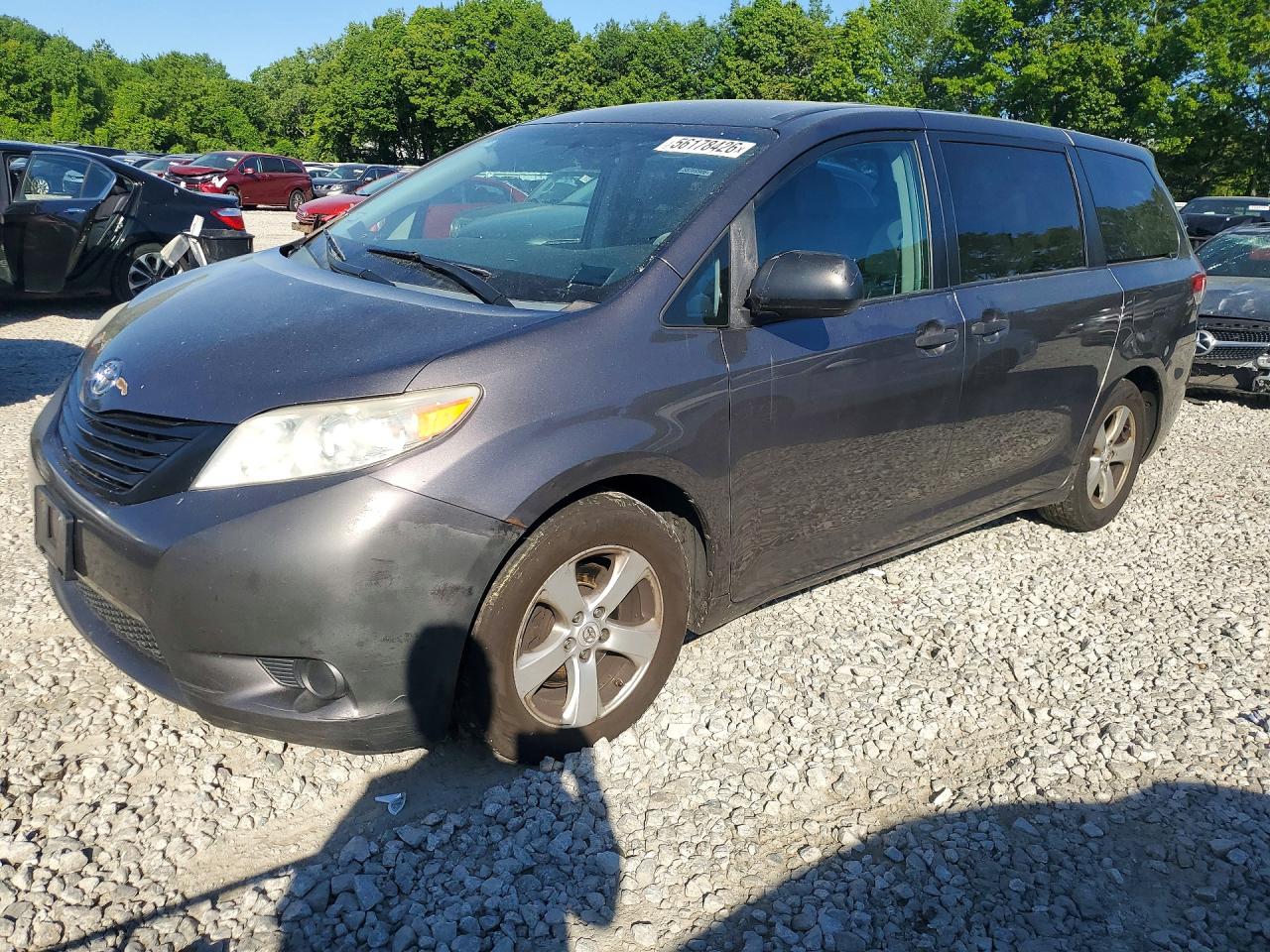 2012 Toyota Sienna Base 7-passenger Gray vin: 5TDZK3DC3CS216739