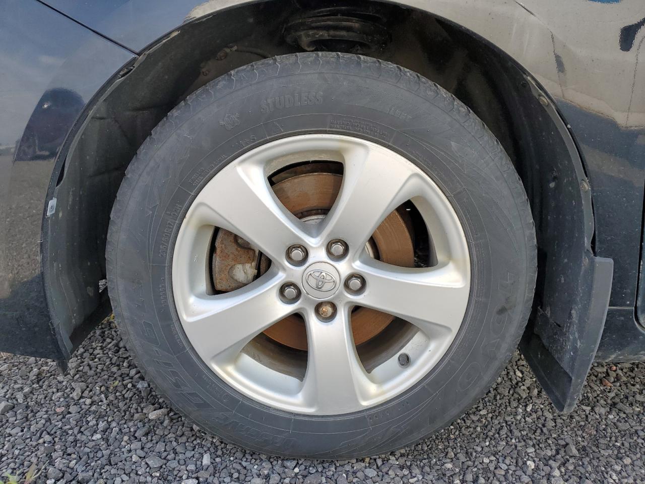 2015 Toyota Sienna L 7-passenger Black vin: 5TDZK3DC3FS629426 Damage: Left Front Wheel, Curb Rash, 1/2 To 1 Inch