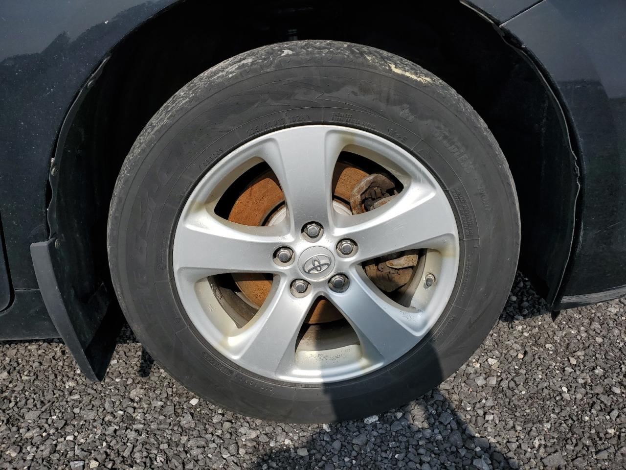 2015 Toyota Sienna L 7-passenger Black vin: 5TDZK3DC3FS629426 Damage: Right Front Tire, Worn, Replacement Required