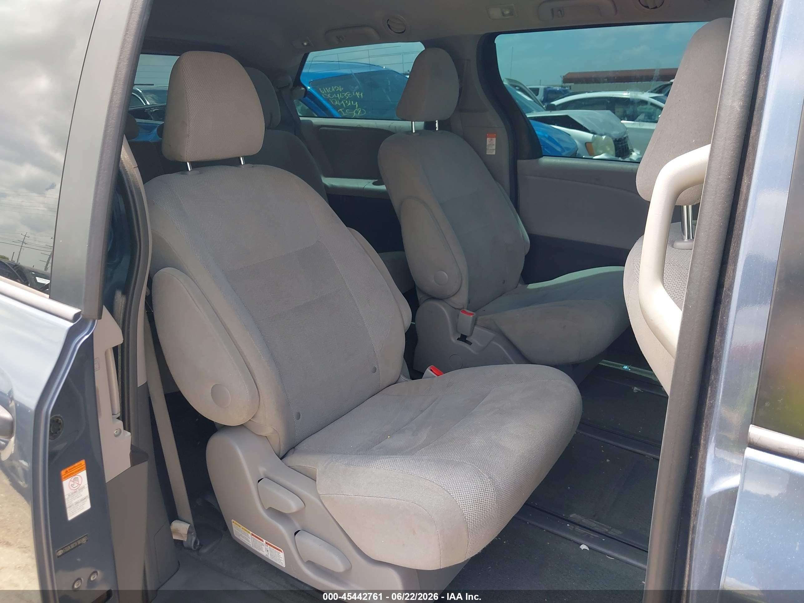 2015 Toyota Sienna L 7 Passenger Blue vin: 5TDZK3DC5FS650665