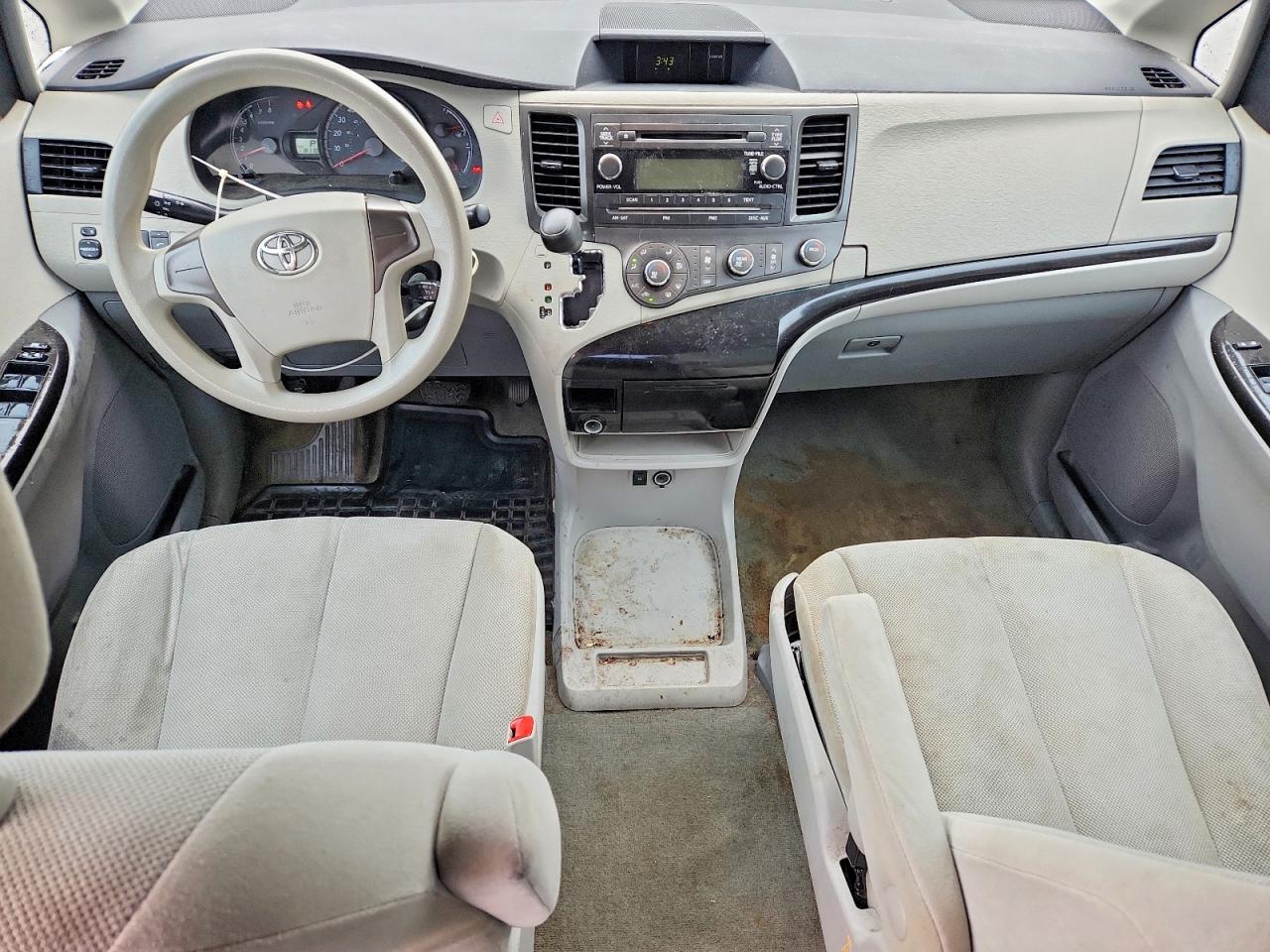 2012 Toyota Sienna Base 7-passenger Серый vin: 5TDZK3DC6CS206299