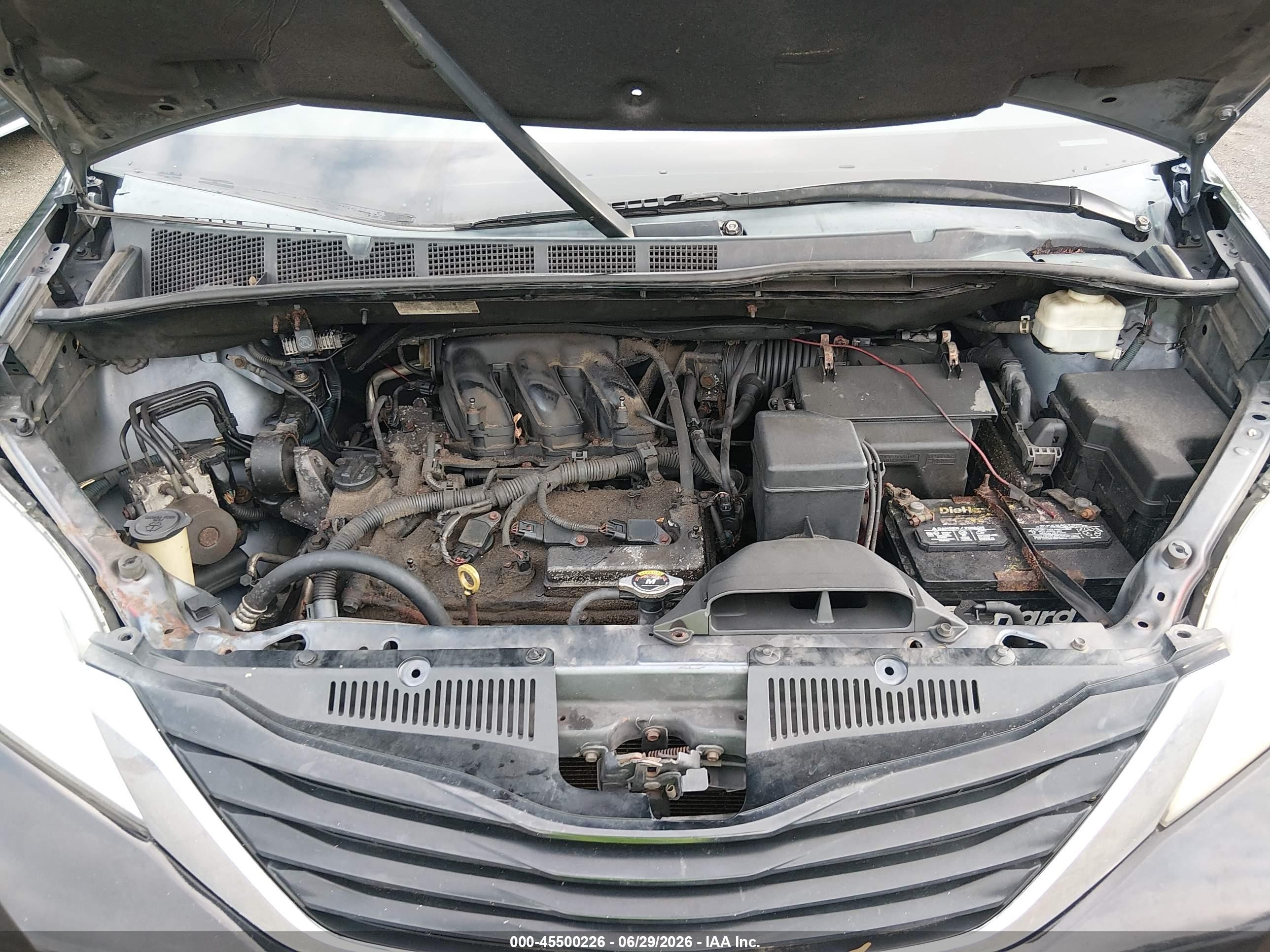 2013 Toyota Sienna L V6 7 Passenger Black vin: 5TDZK3DC7DS326484