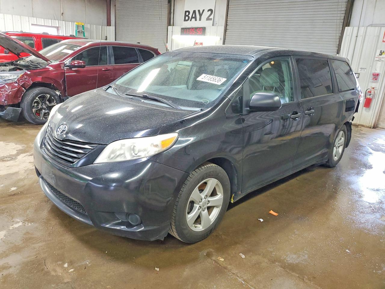 2013 Toyota Sienna L 7-passenger Black vin: 5TDZK3DC8DS398505