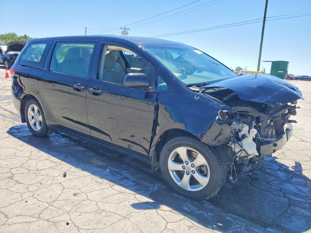 2014 Toyota Sienna L 7-passenger Black vin: 5TDZK3DC8ES480963