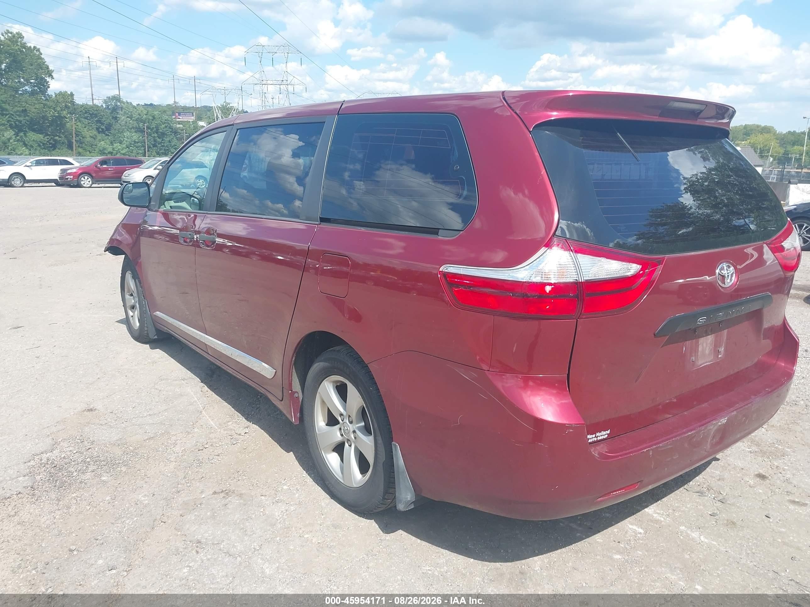 2015 Toyota Sienna L 7 Passenger Бордовый vin: 5TDZK3DC8FS633634