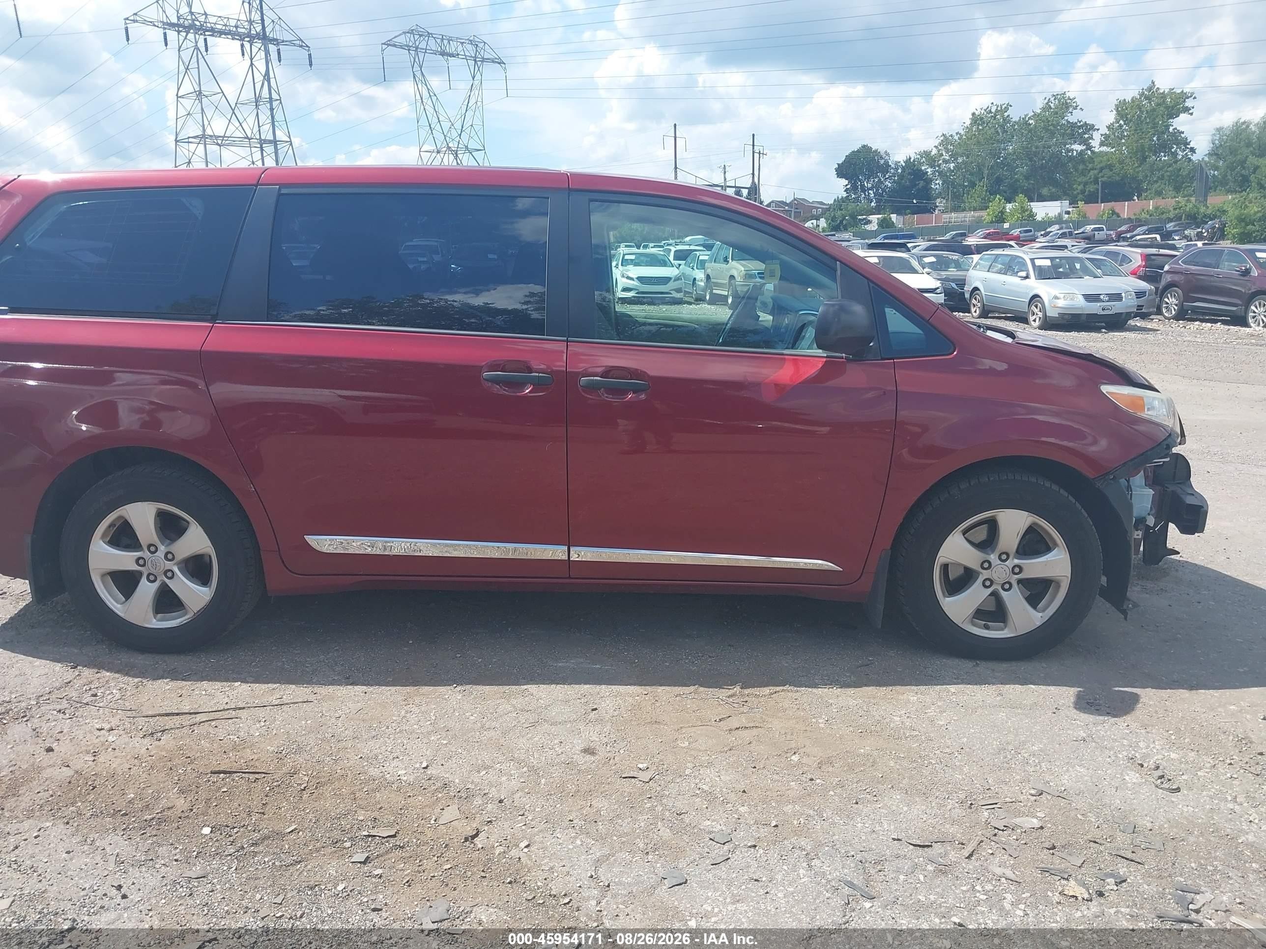 2015 Toyota Sienna L 7 Passenger Бордовый vin: 5TDZK3DC8FS633634