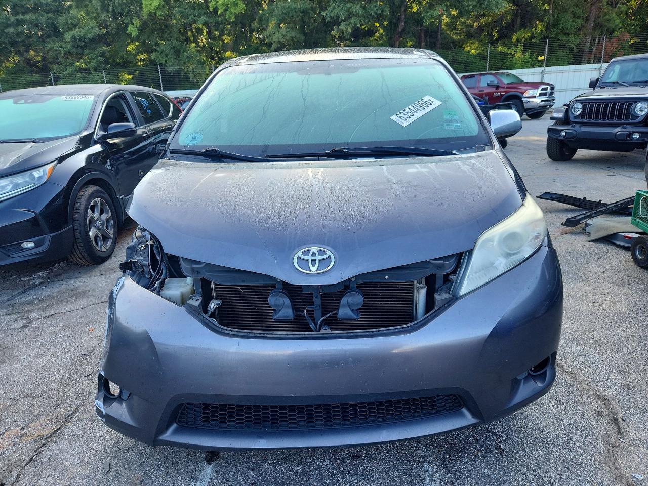 2012 Toyota Sienna Base 7-passenger Charcoal vin: 5TDZK3DC9CS233853