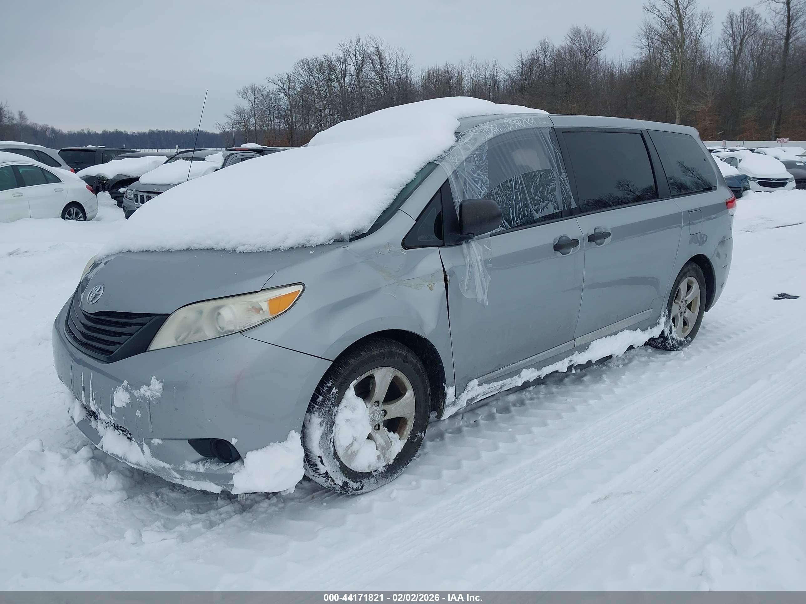 2013 Toyota Sienna L V6 7 Passenger Серебряный vin: 5TDZK3DC9DS339334