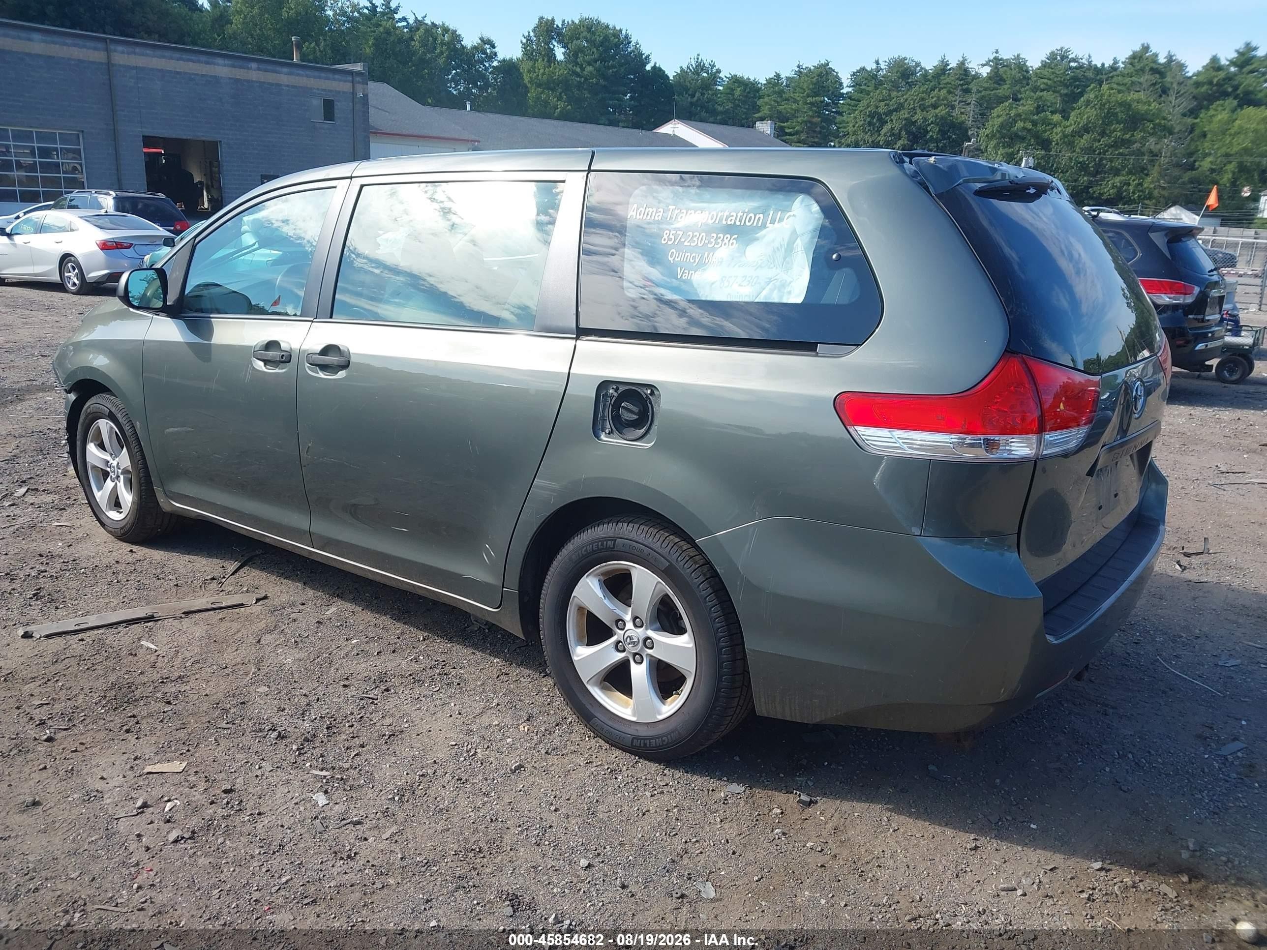 2014 Toyota Sienna L V6 7 Passenger Gray vin: 5TDZK3DC9ES407150