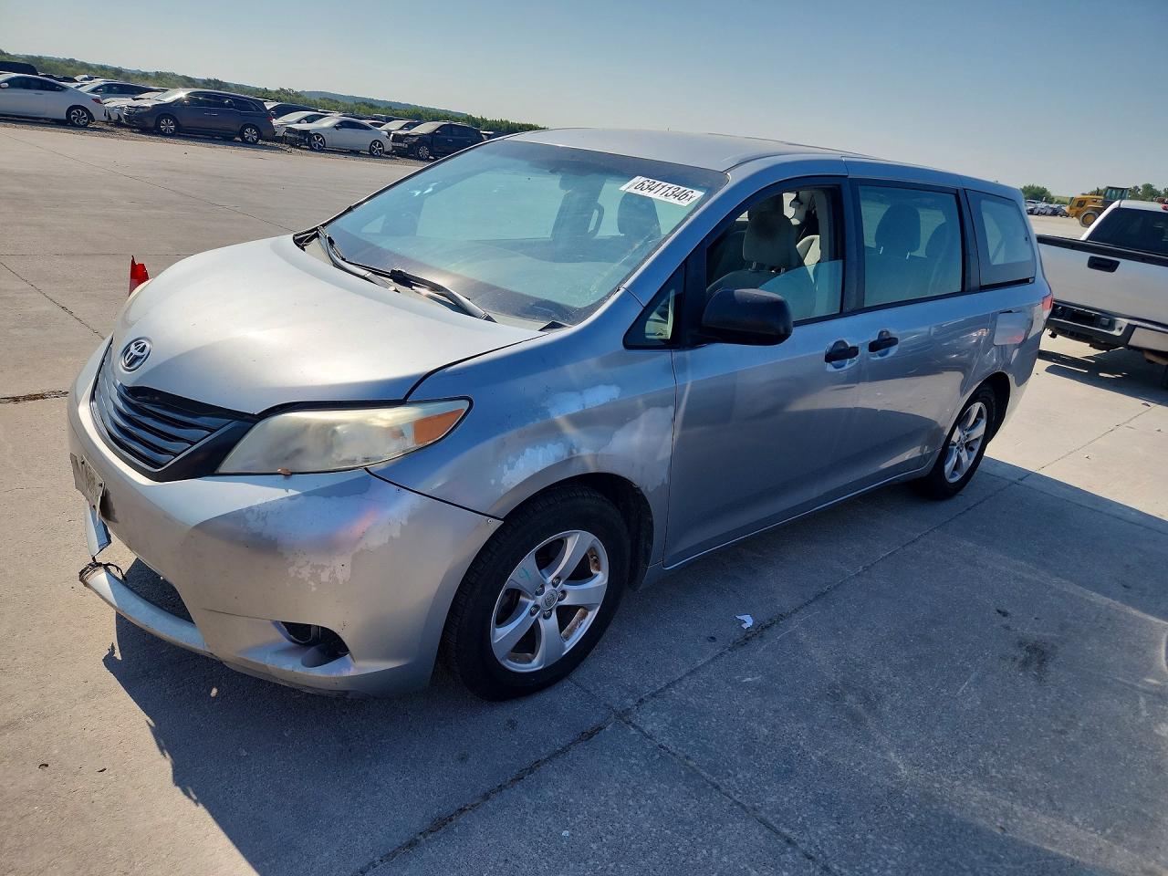 2014 Toyota Sienna L 7-passenger Gray vin: 5TDZK3DC9ES408024