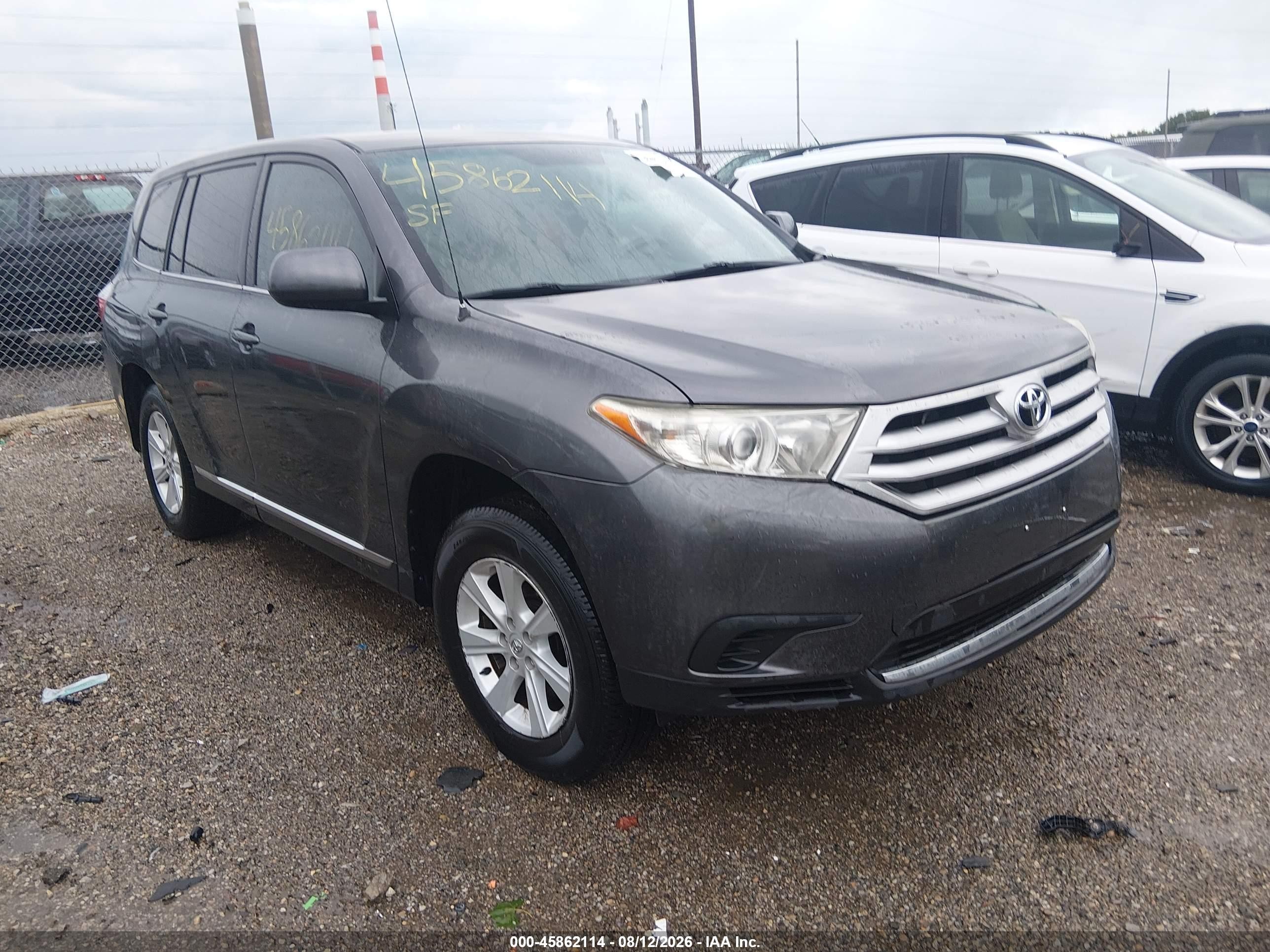2012 Toyota Highlander Base V6 Gray vin: 5TDZK3EH0CS068382