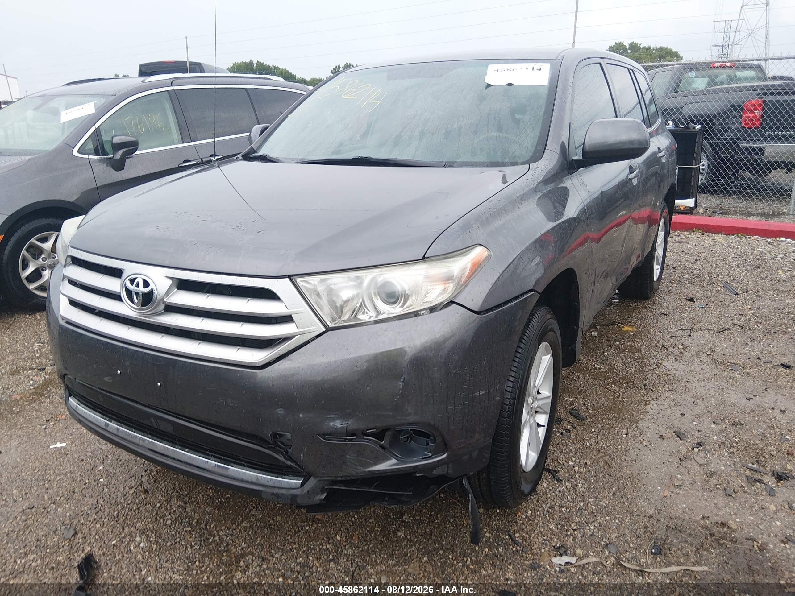 2012 Toyota Highlander Base V6 Gray vin: 5TDZK3EH0CS068382