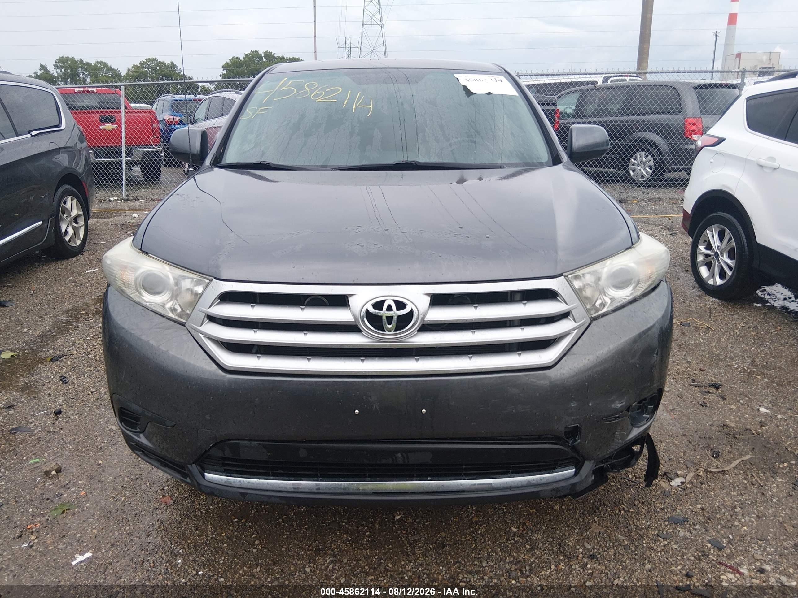 2012 Toyota Highlander Base V6 Gray vin: 5TDZK3EH0CS068382