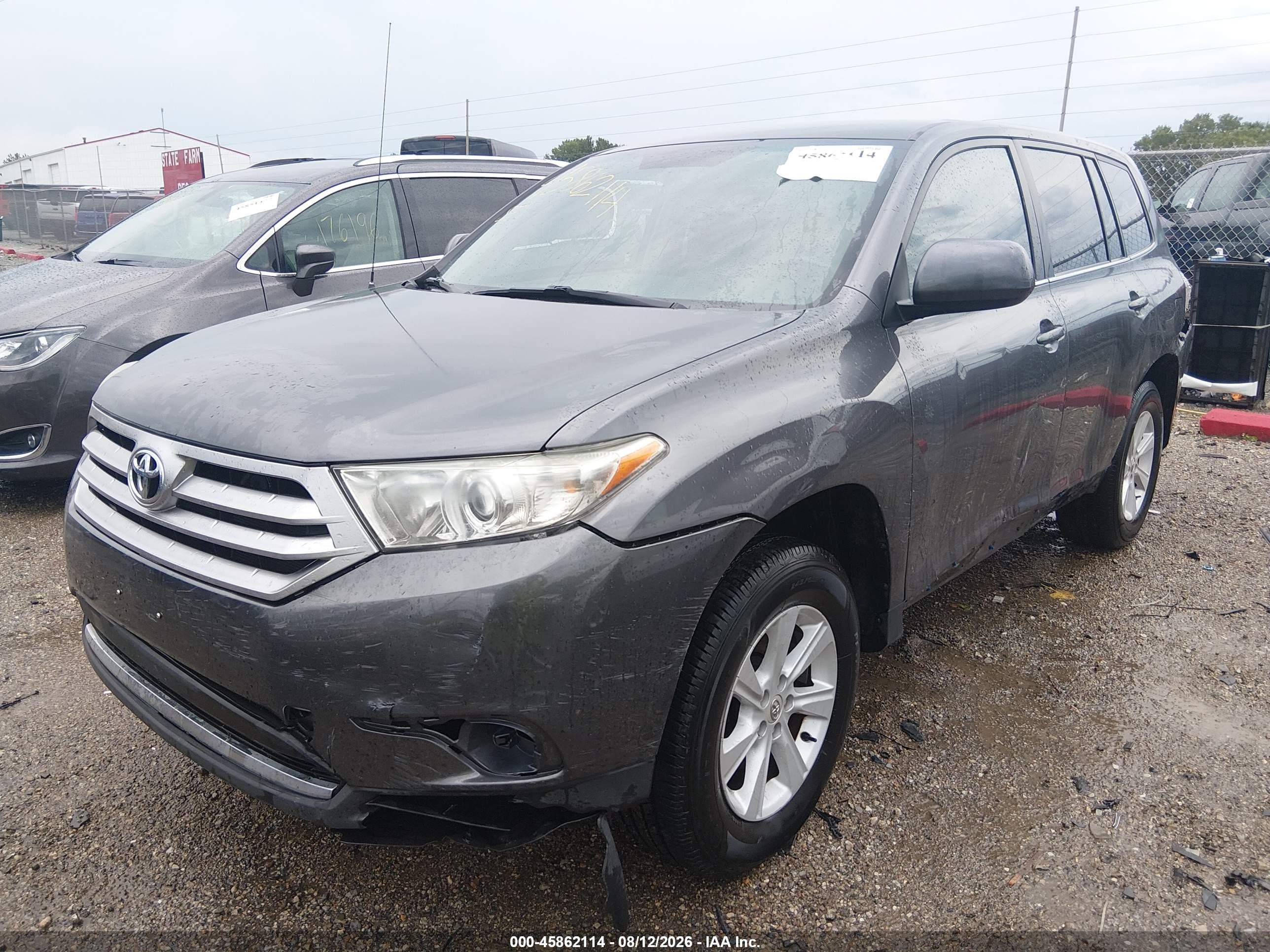 2012 Toyota Highlander Base V6 Gray vin: 5TDZK3EH0CS068382