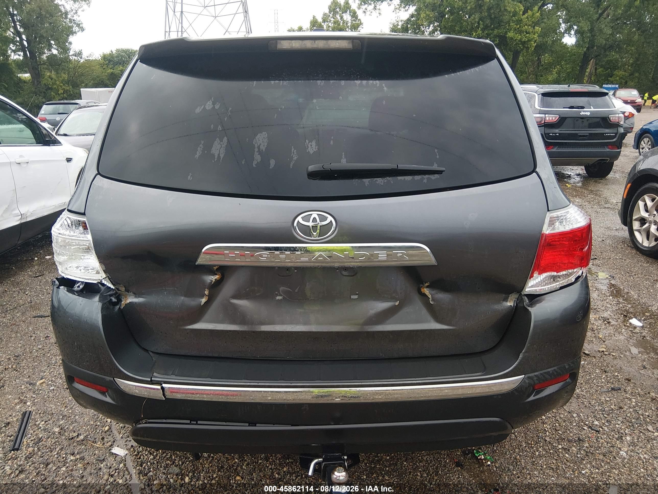 2012 Toyota Highlander Base V6 Gray vin: 5TDZK3EH0CS068382