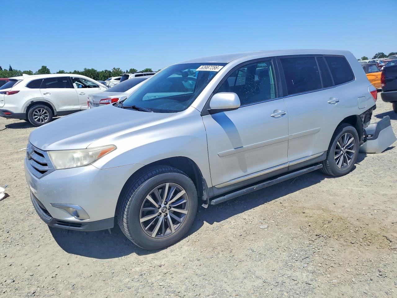 2012 Toyota Highlander Base Silver vin: 5TDZK3EH0CS070651