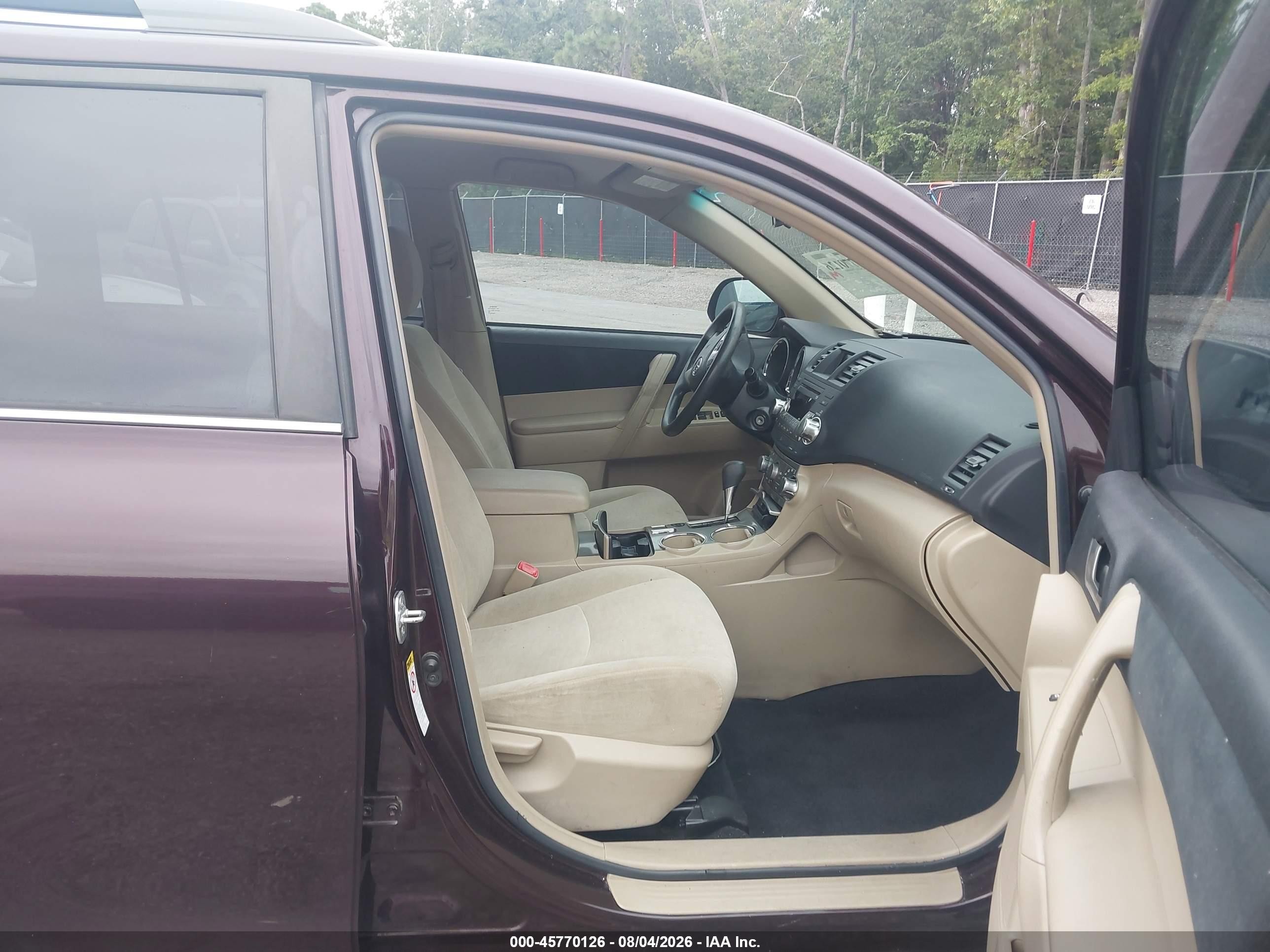 2012 Toyota Highlander Base V6 Black vin: 5TDZK3EH0CS086462
