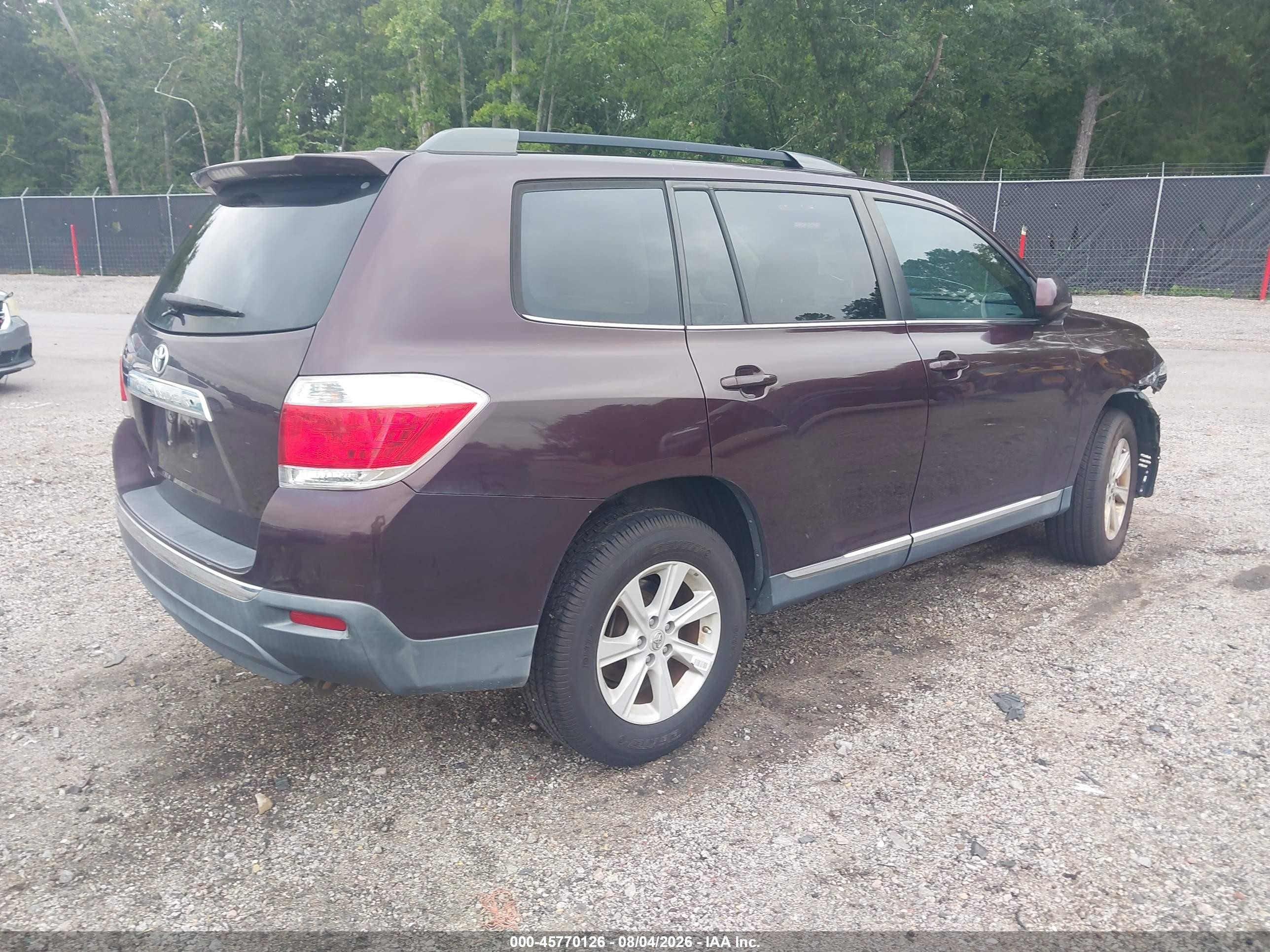 2012 Toyota Highlander Base V6 Black vin: 5TDZK3EH0CS086462