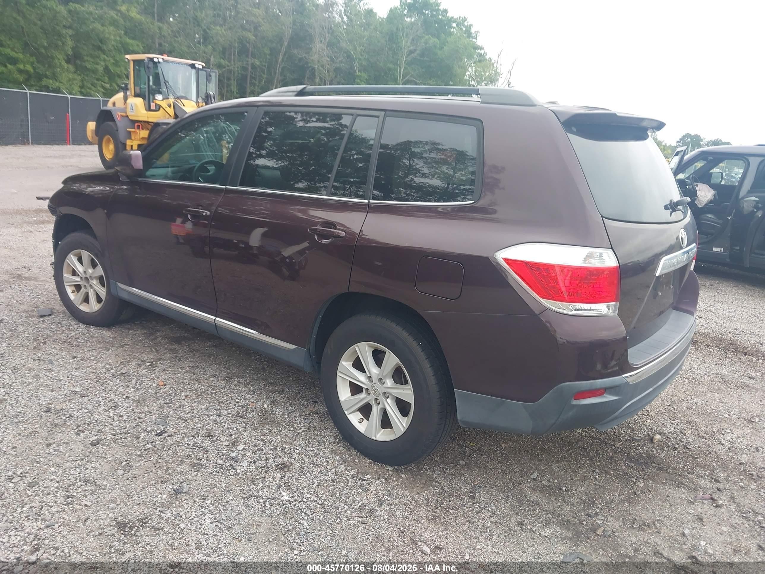 2012 Toyota Highlander Base V6 Black vin: 5TDZK3EH0CS086462