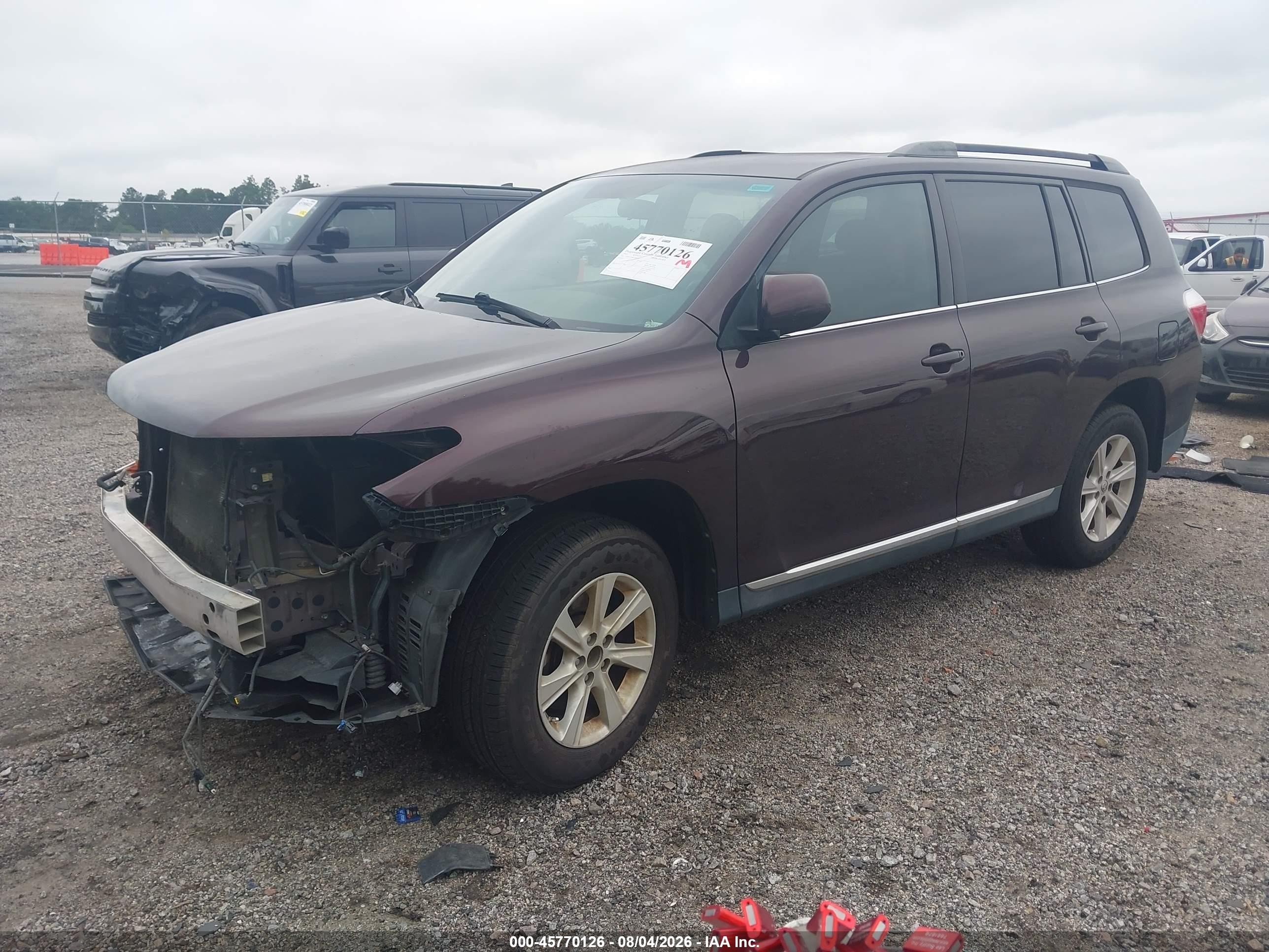 2012 Toyota Highlander Base V6 Black vin: 5TDZK3EH0CS086462