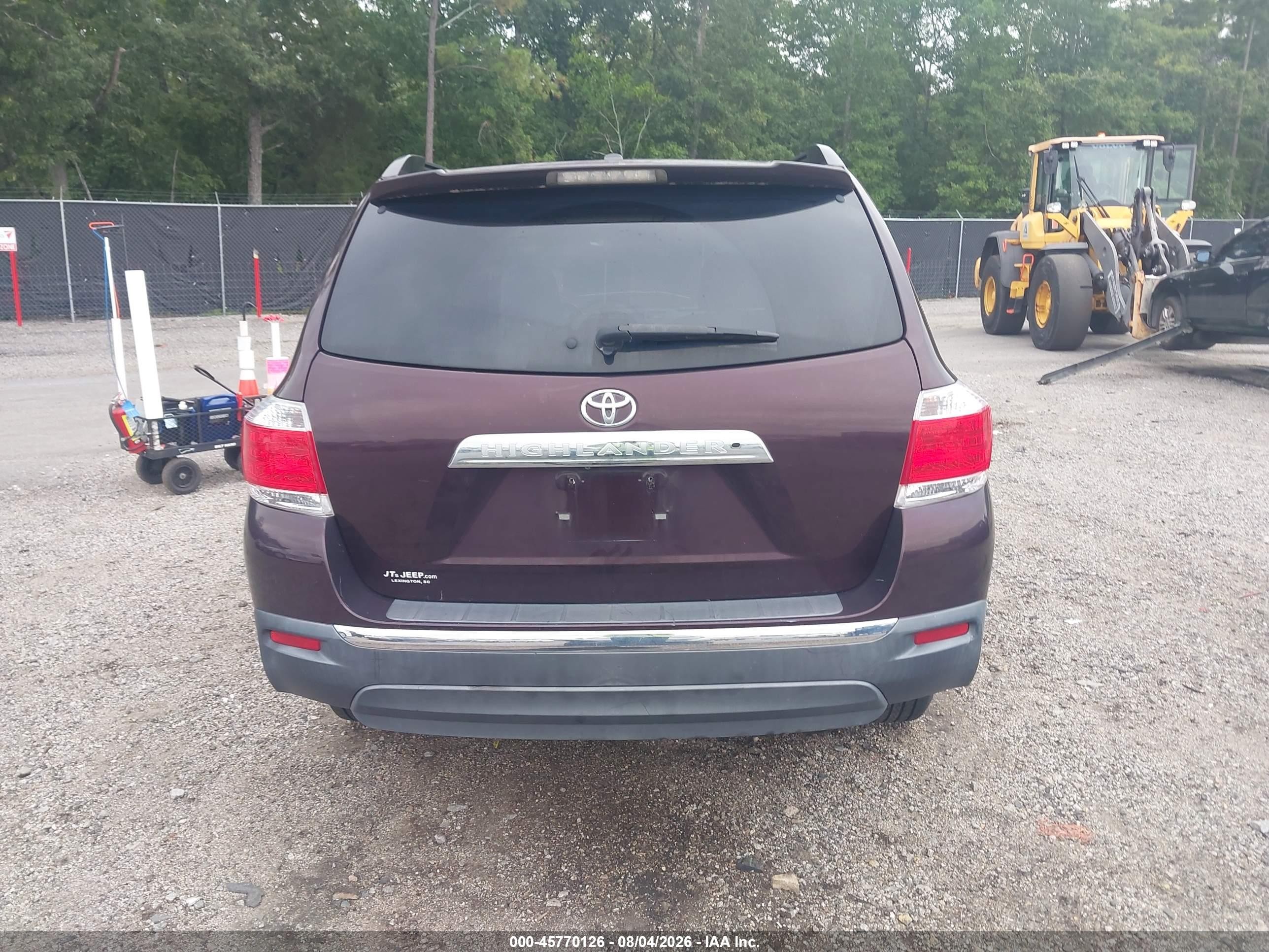 2012 Toyota Highlander Base V6 Black vin: 5TDZK3EH0CS086462