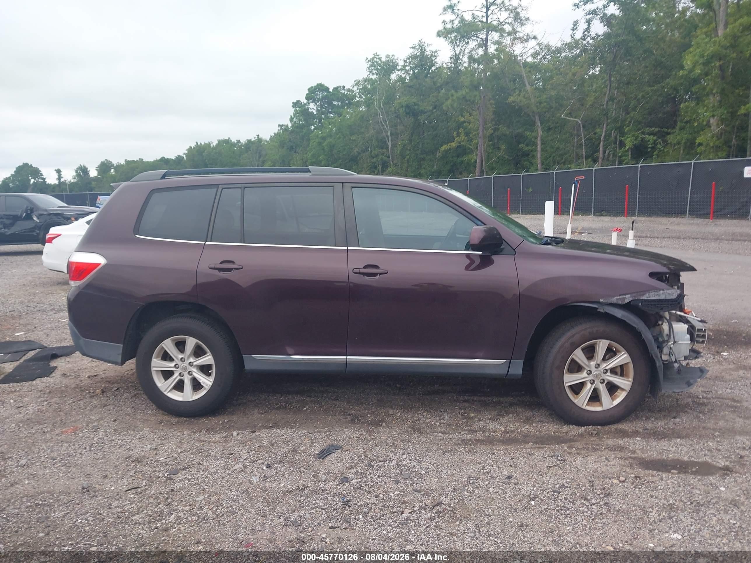 2012 Toyota Highlander Base V6 Black vin: 5TDZK3EH0CS086462
