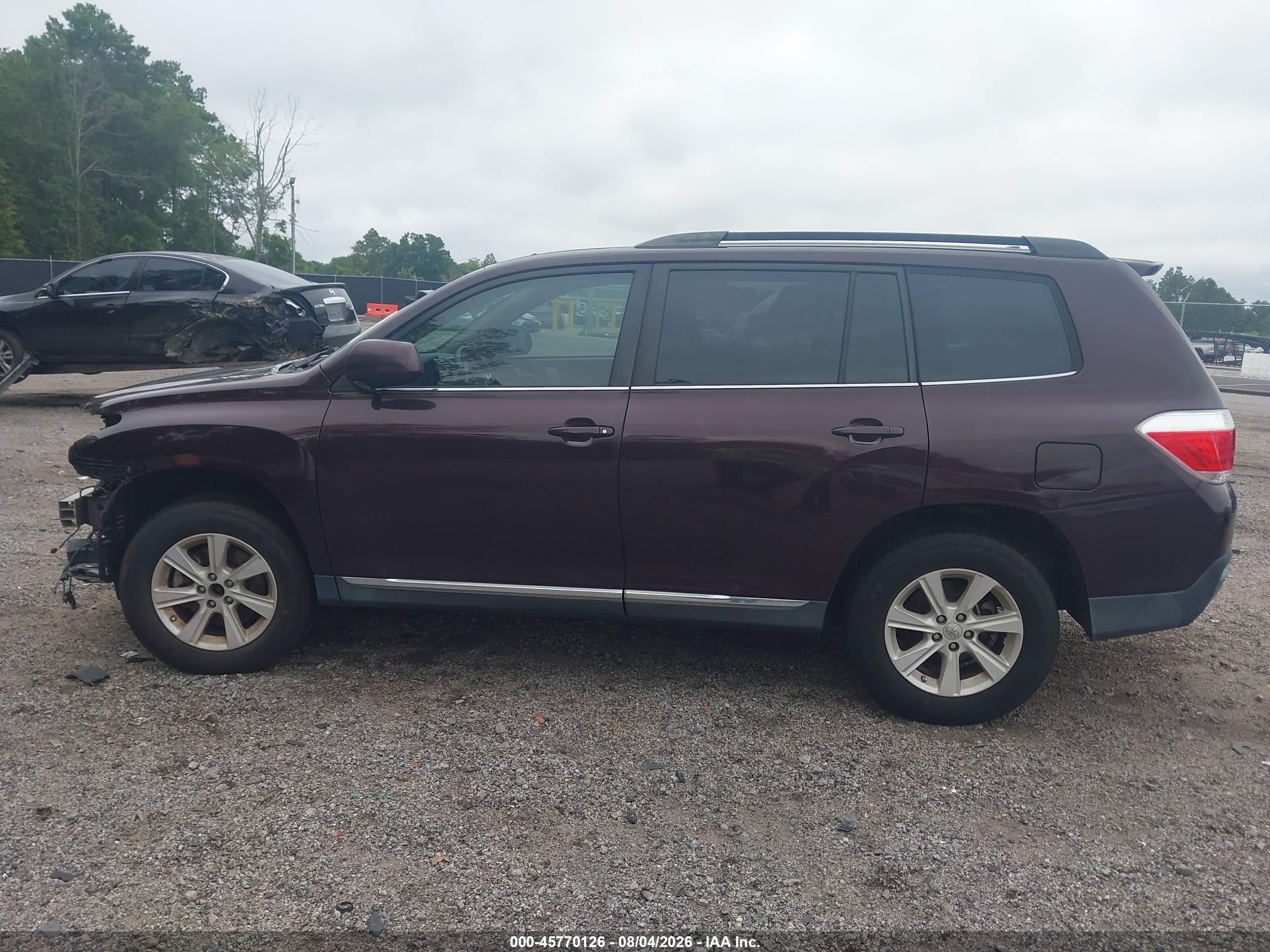 2012 Toyota Highlander Base V6 Black vin: 5TDZK3EH0CS086462