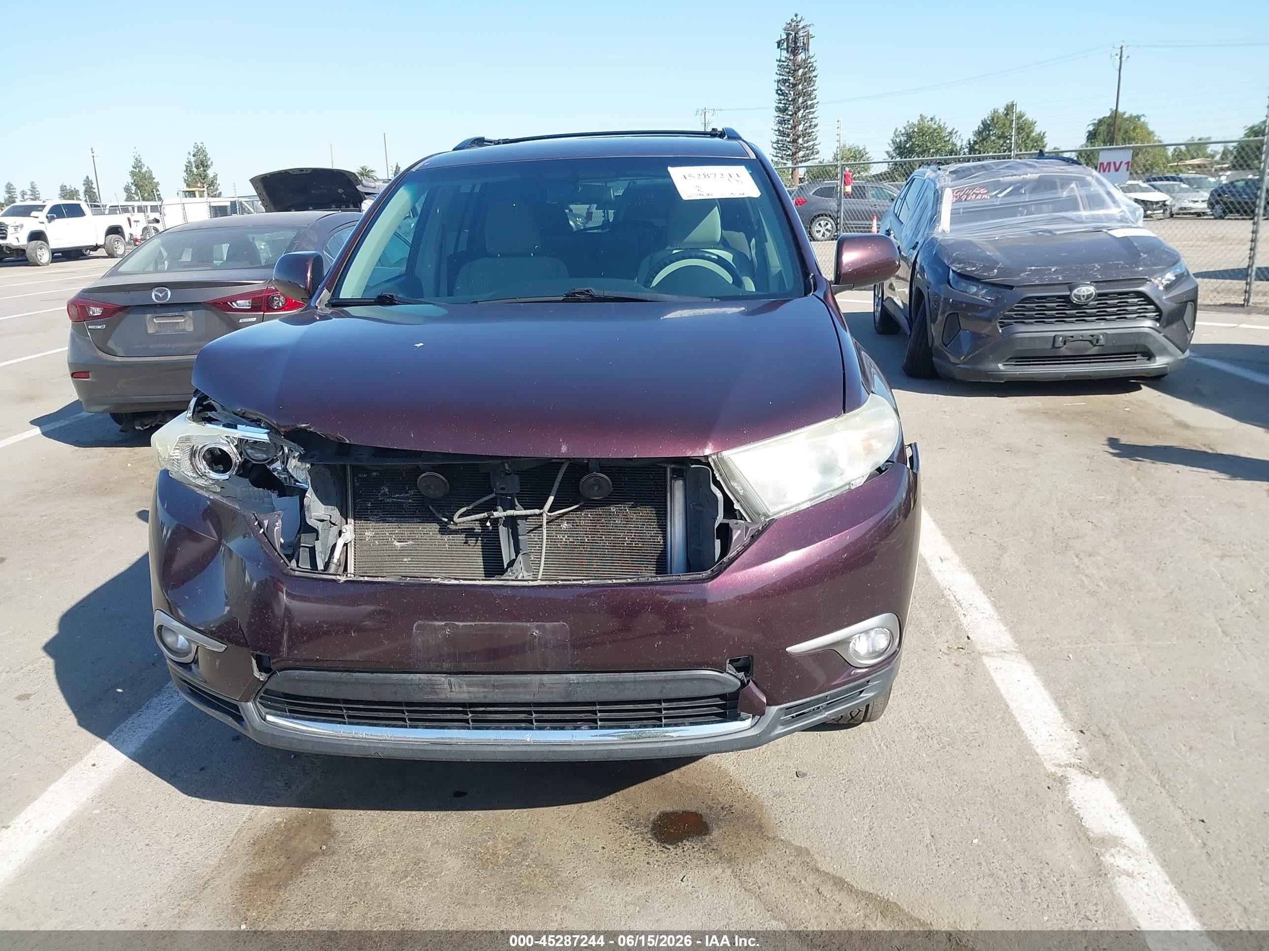 2013 Toyota Highlander Base Plus V6 Burgundy vin: 5TDZK3EH0DS108252