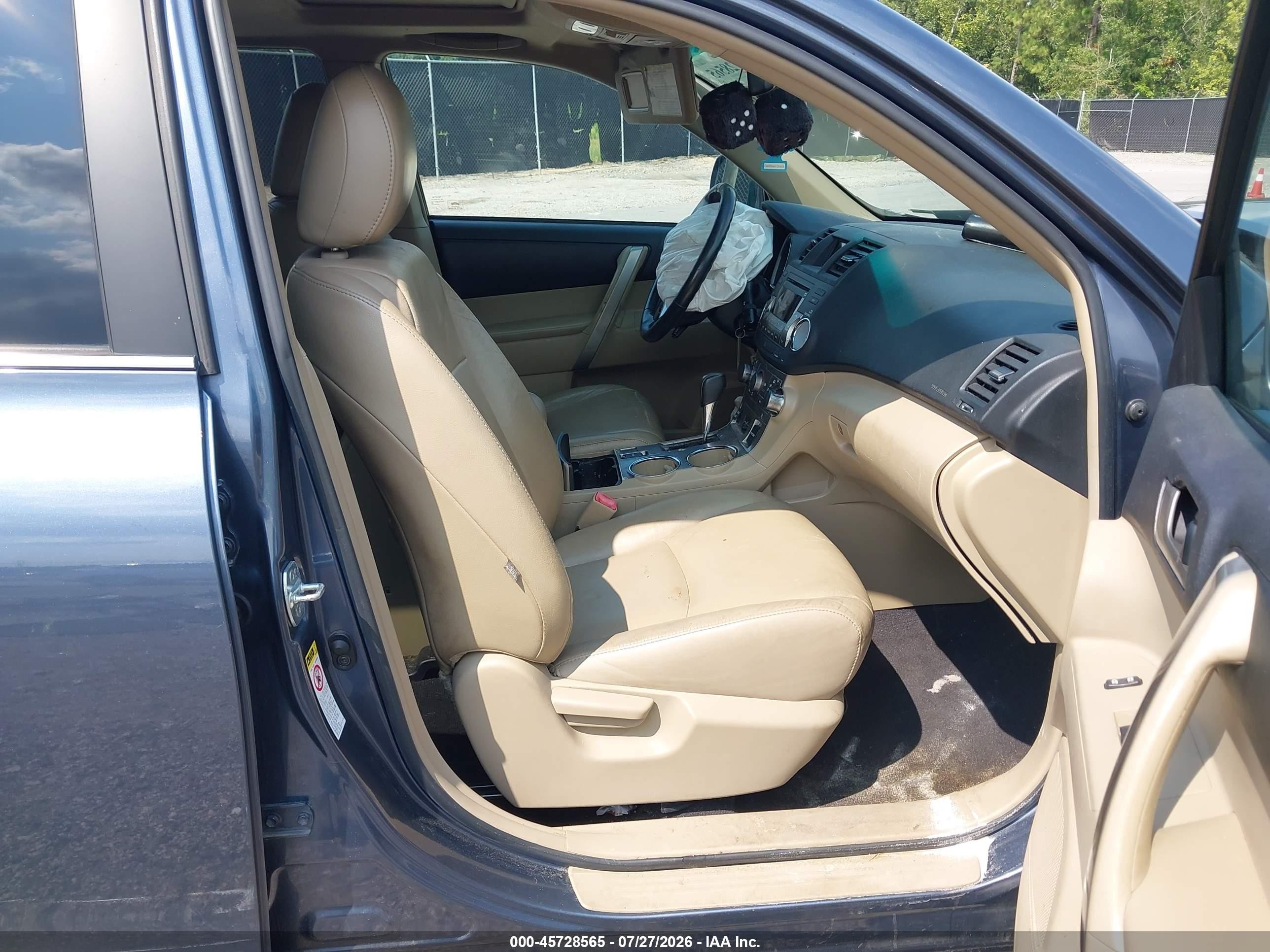 2012 Toyota Highlander Se V6 Blue vin: 5TDZK3EH1CS084008