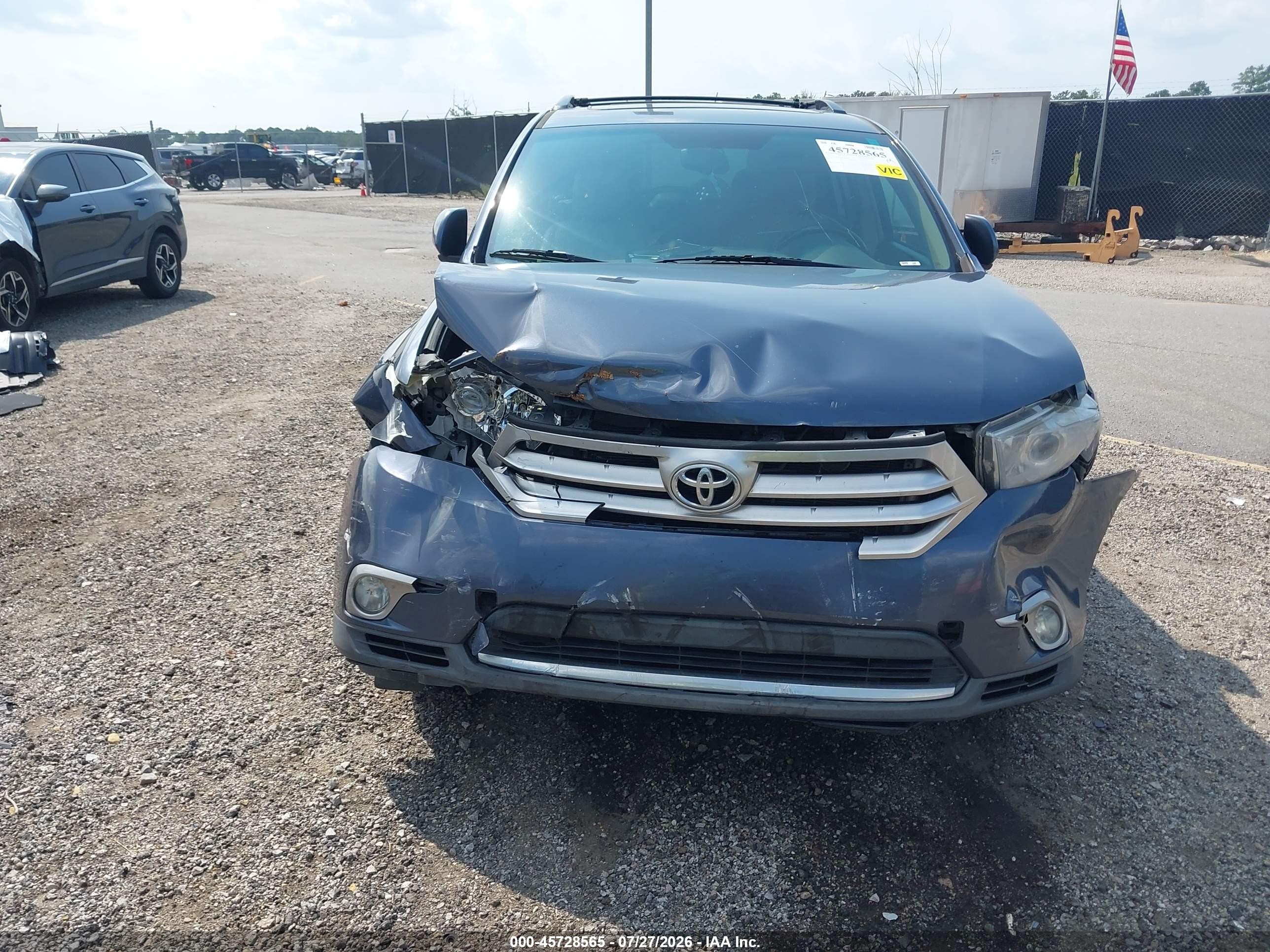 2012 Toyota Highlander Se V6 Blue vin: 5TDZK3EH1CS084008