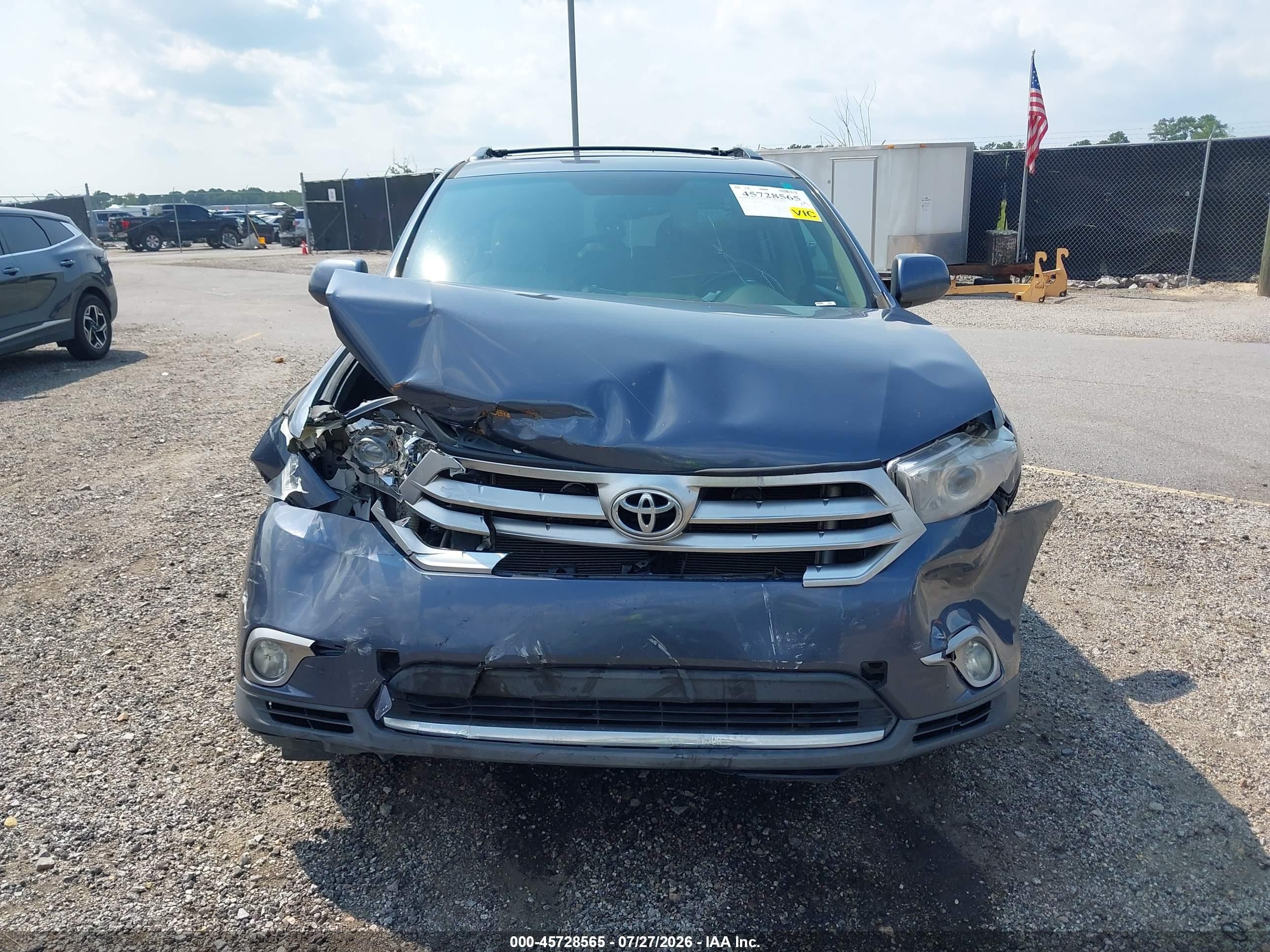 2012 Toyota Highlander Se V6 Blue vin: 5TDZK3EH1CS084008