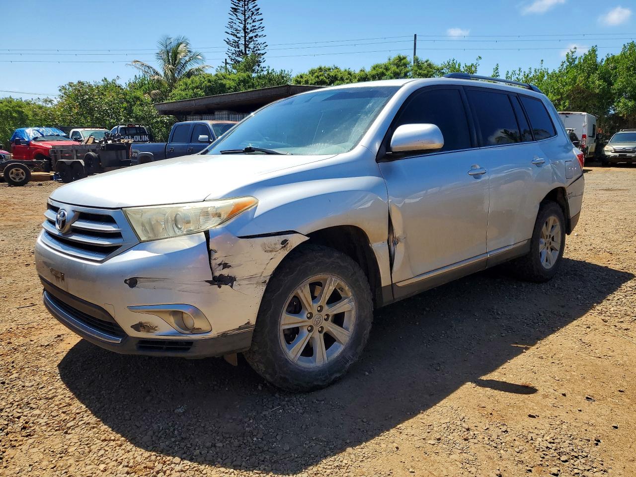 2013 Toyota Highlander Base Silver vin: 5TDZK3EH1DS107773