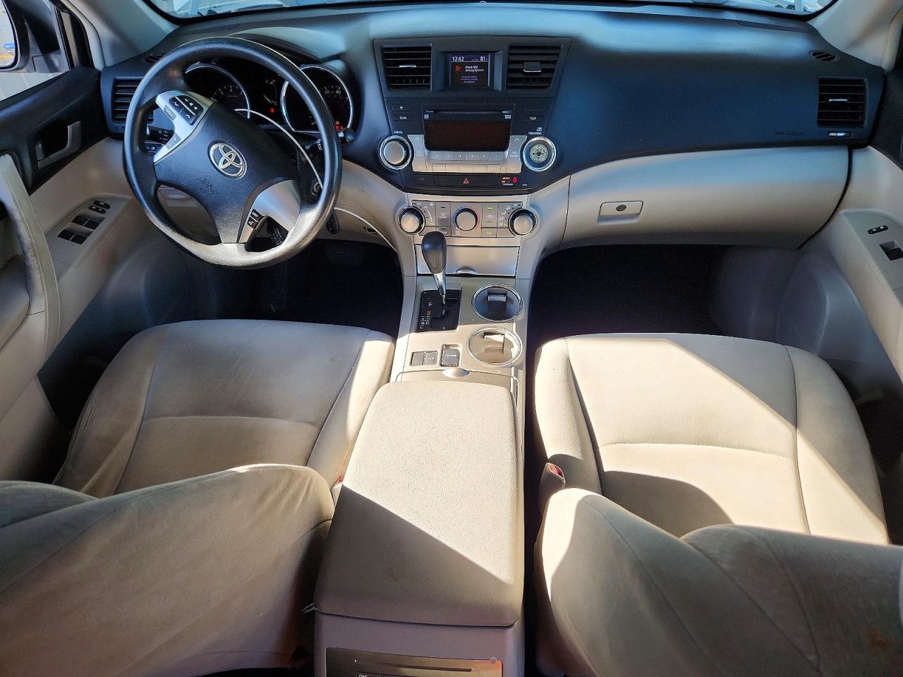 2012 Toyota Highlander Base White vin: 5TDZK3EH2CS076581