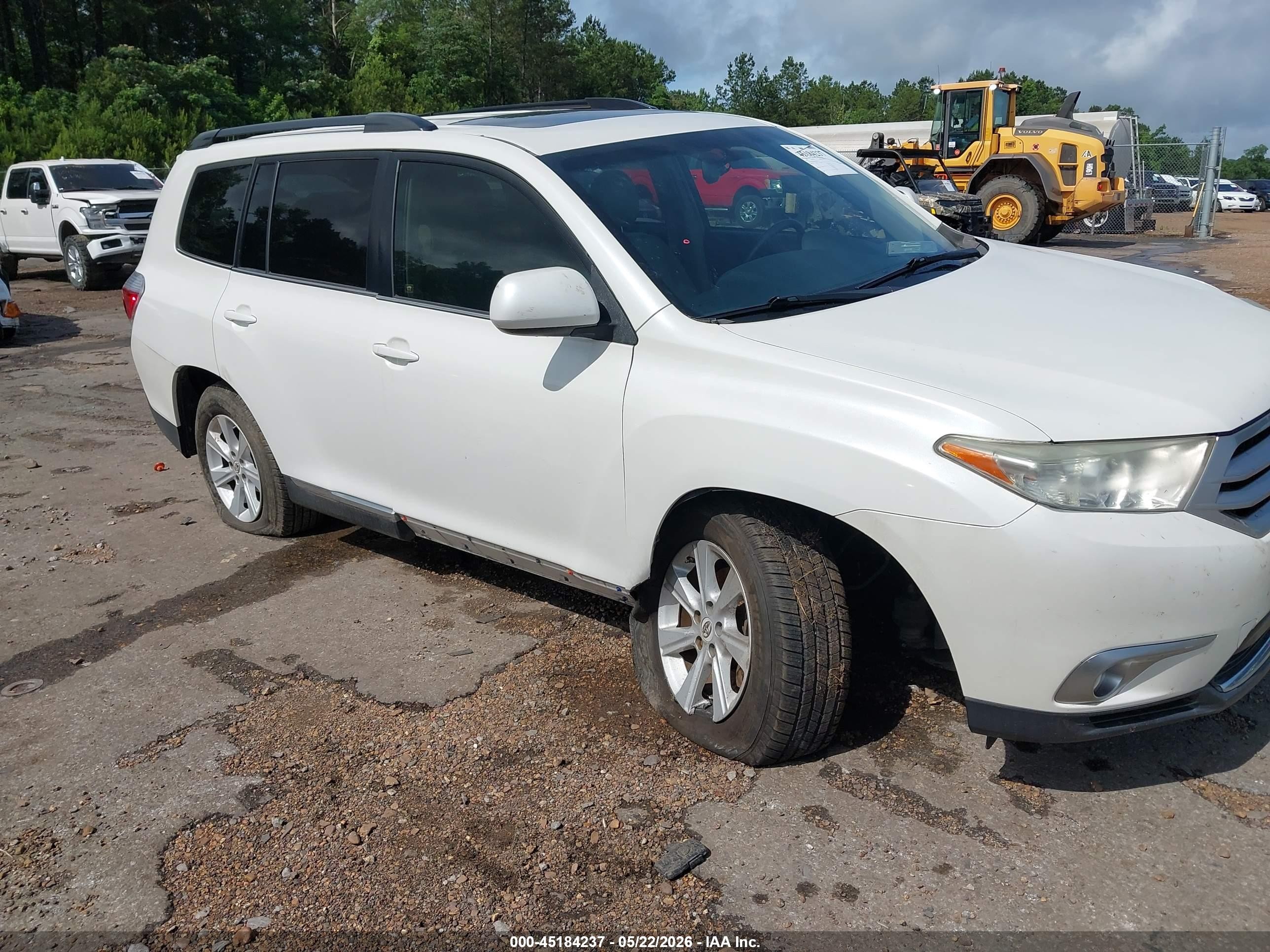 2013 Toyota Highlander Se V6 Белый vin: 5TDZK3EH2DS097464