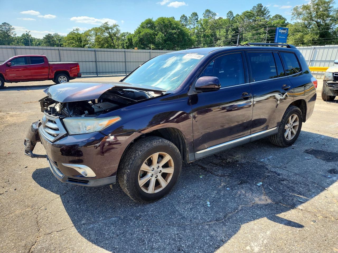 2013 Toyota Highlander Se Burgundy vin: 5TDZK3EH2DS104588