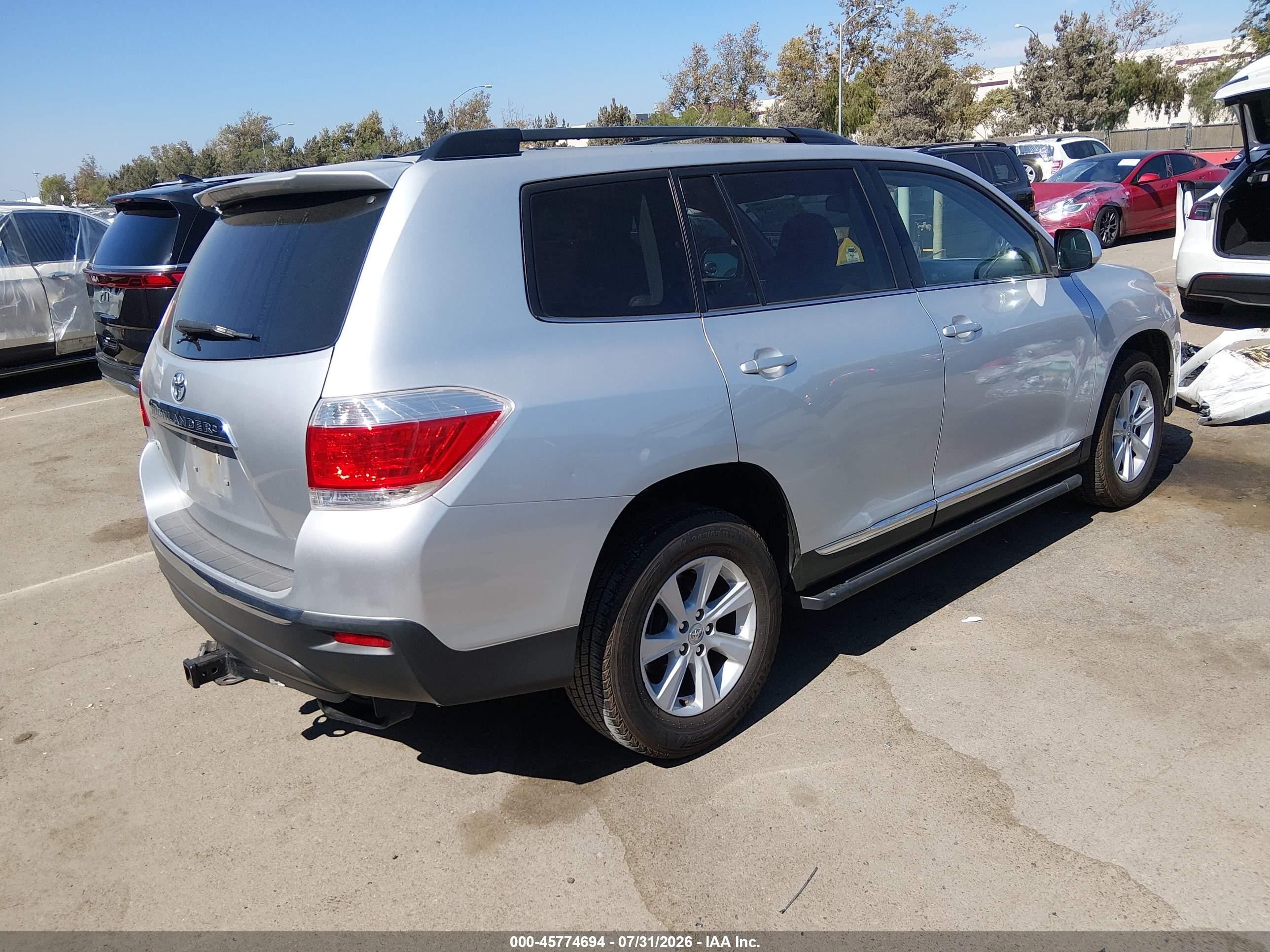 2013 Toyota Highlander Se V6 Silver vin: 5TDZK3EH2DS108544