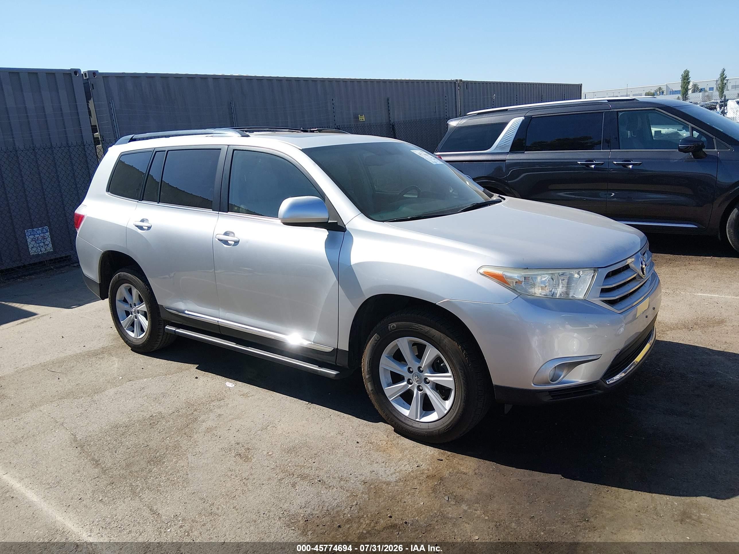 2013 Toyota Highlander Se V6 Silver vin: 5TDZK3EH2DS108544