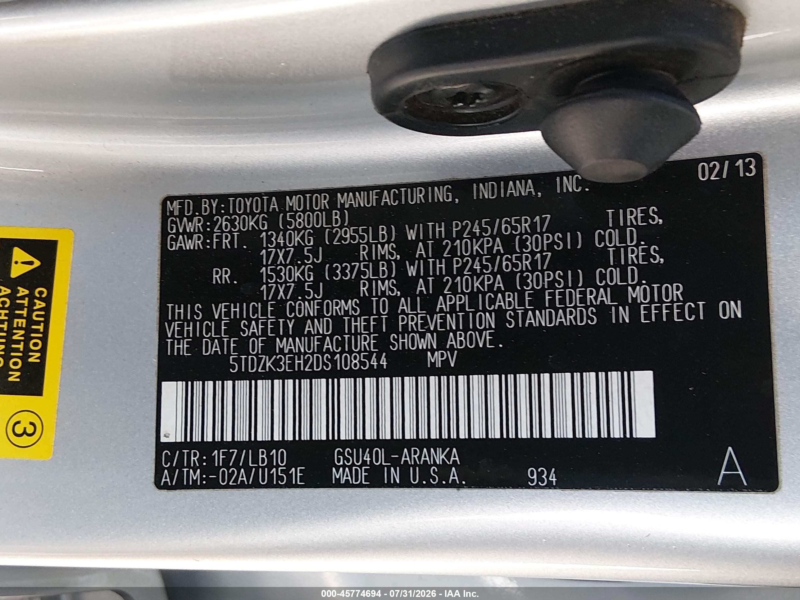 2013 Toyota Highlander Se V6 Silver vin: 5TDZK3EH2DS108544