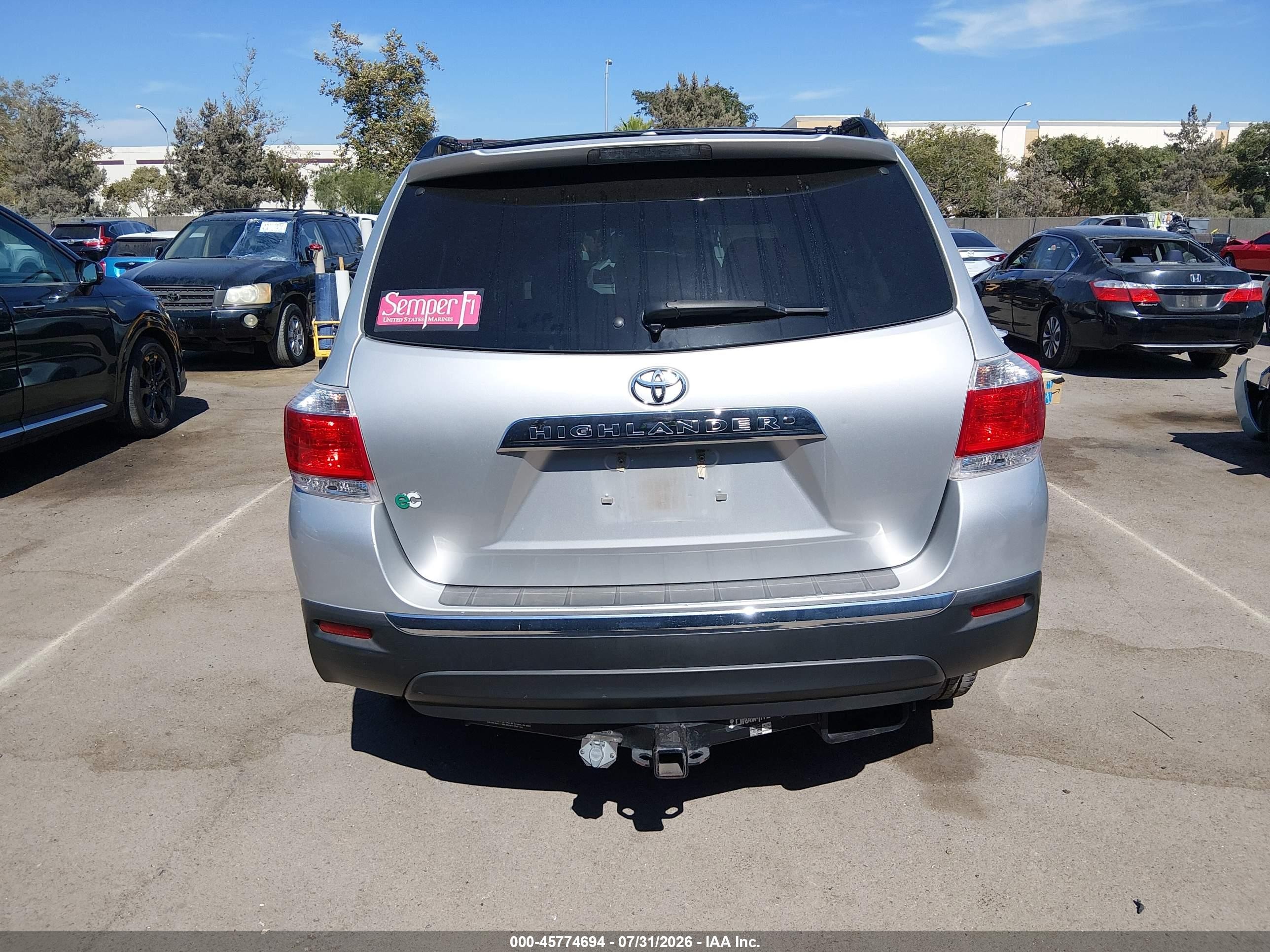 2013 Toyota Highlander Se V6 Silver vin: 5TDZK3EH2DS108544